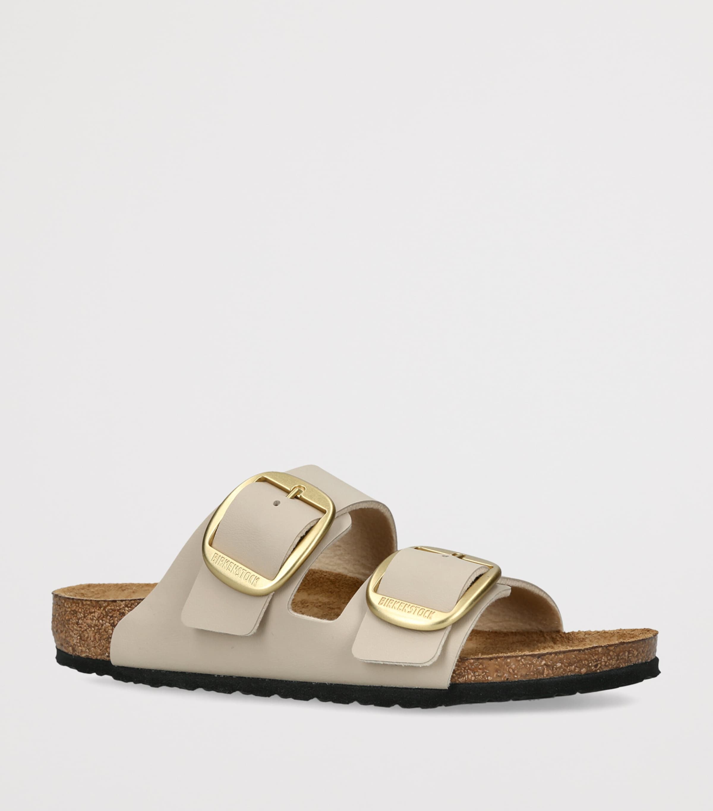 Birkenstock Kids Leather Arizona Big Buckle Sandals Beige Image 2
