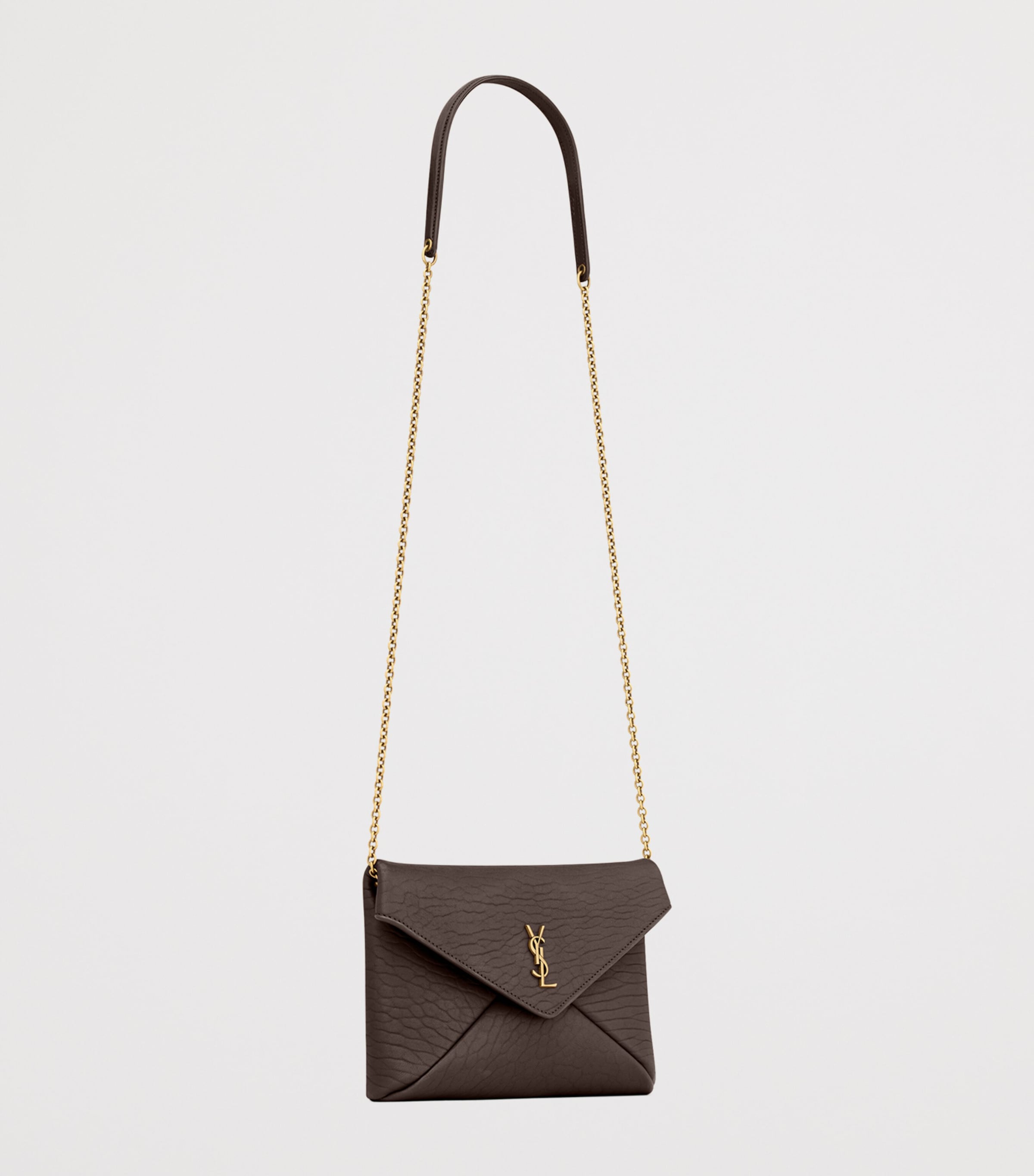Saint Laurent Small Leather Cassandre Envelope Shoulder Bag Image 5