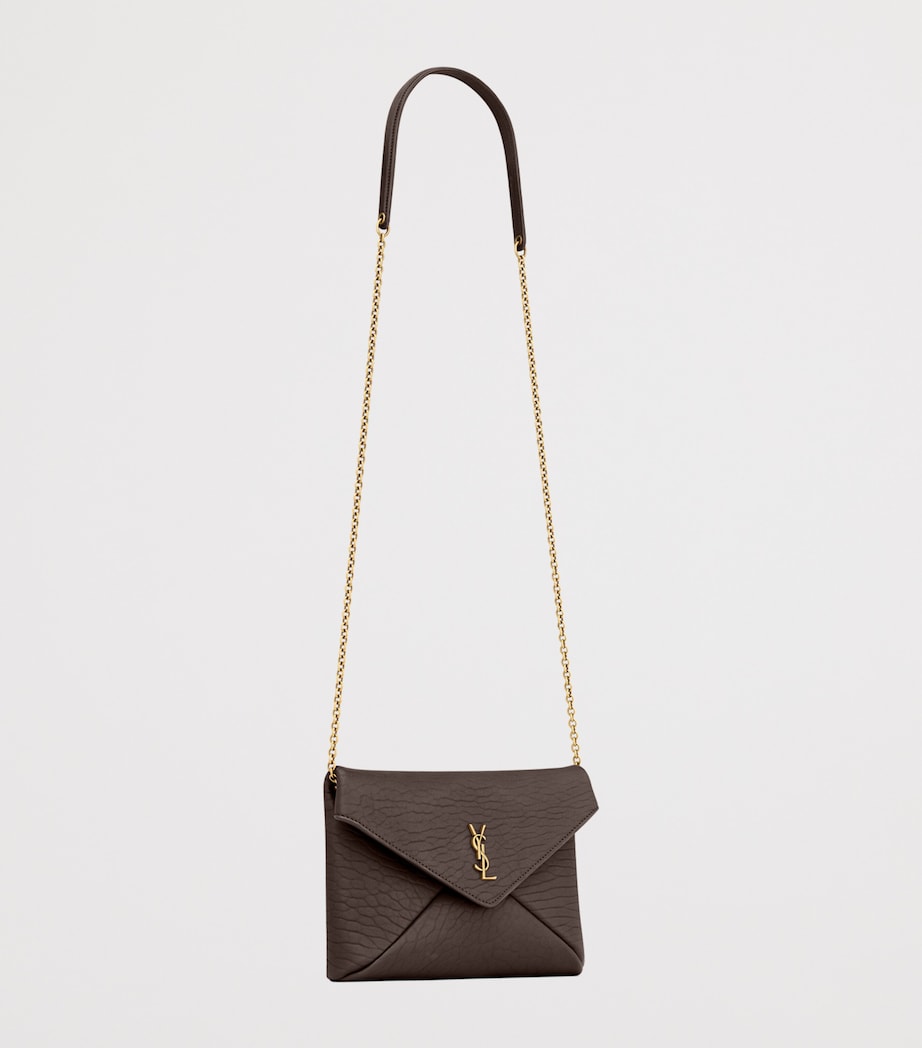 Saint Laurent Small Leather Cassandre Envelope Shoulder Bag Image 5