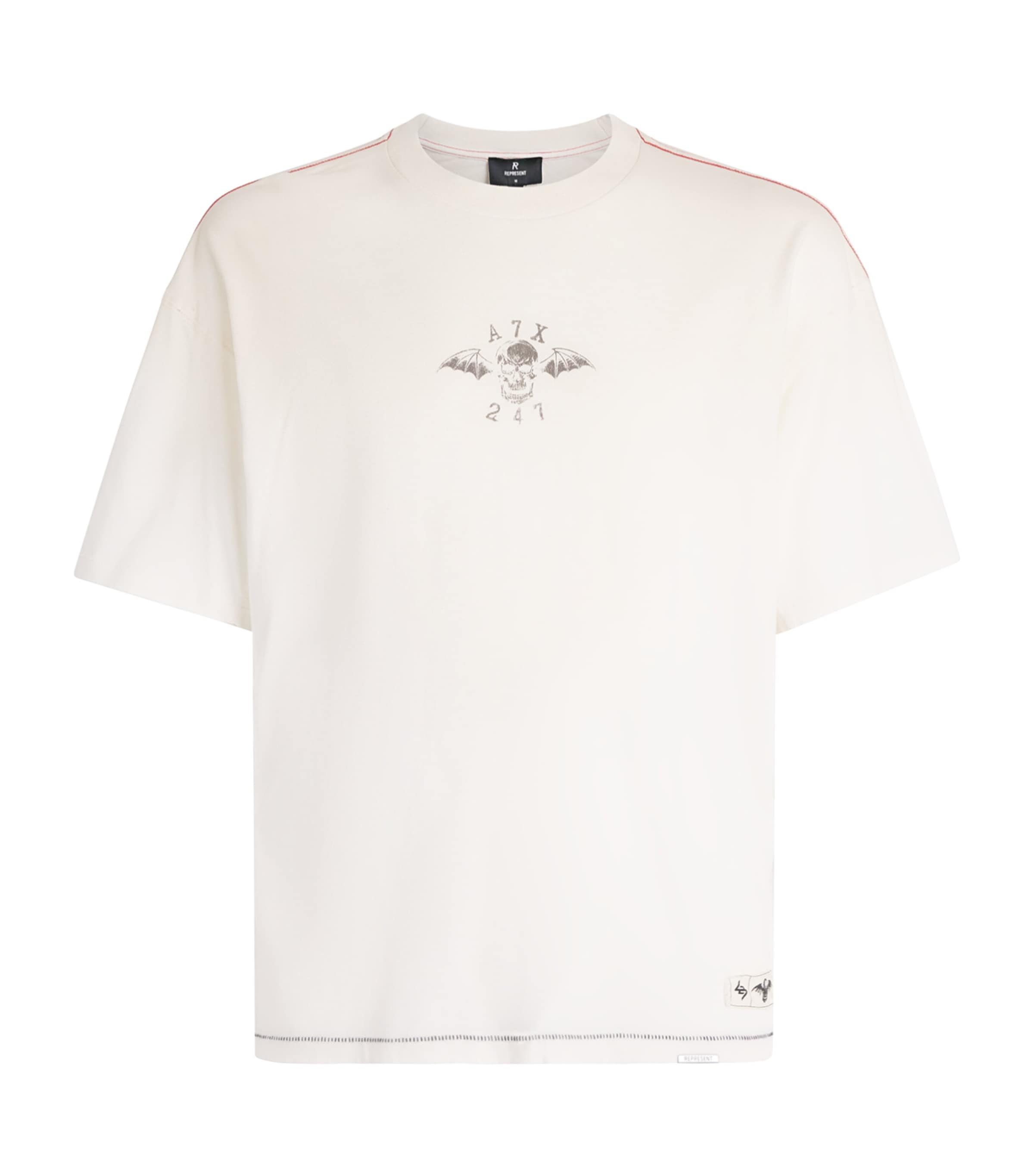 Represent 247 X Avenged Sevenfold Graphic T-shirt In Beige