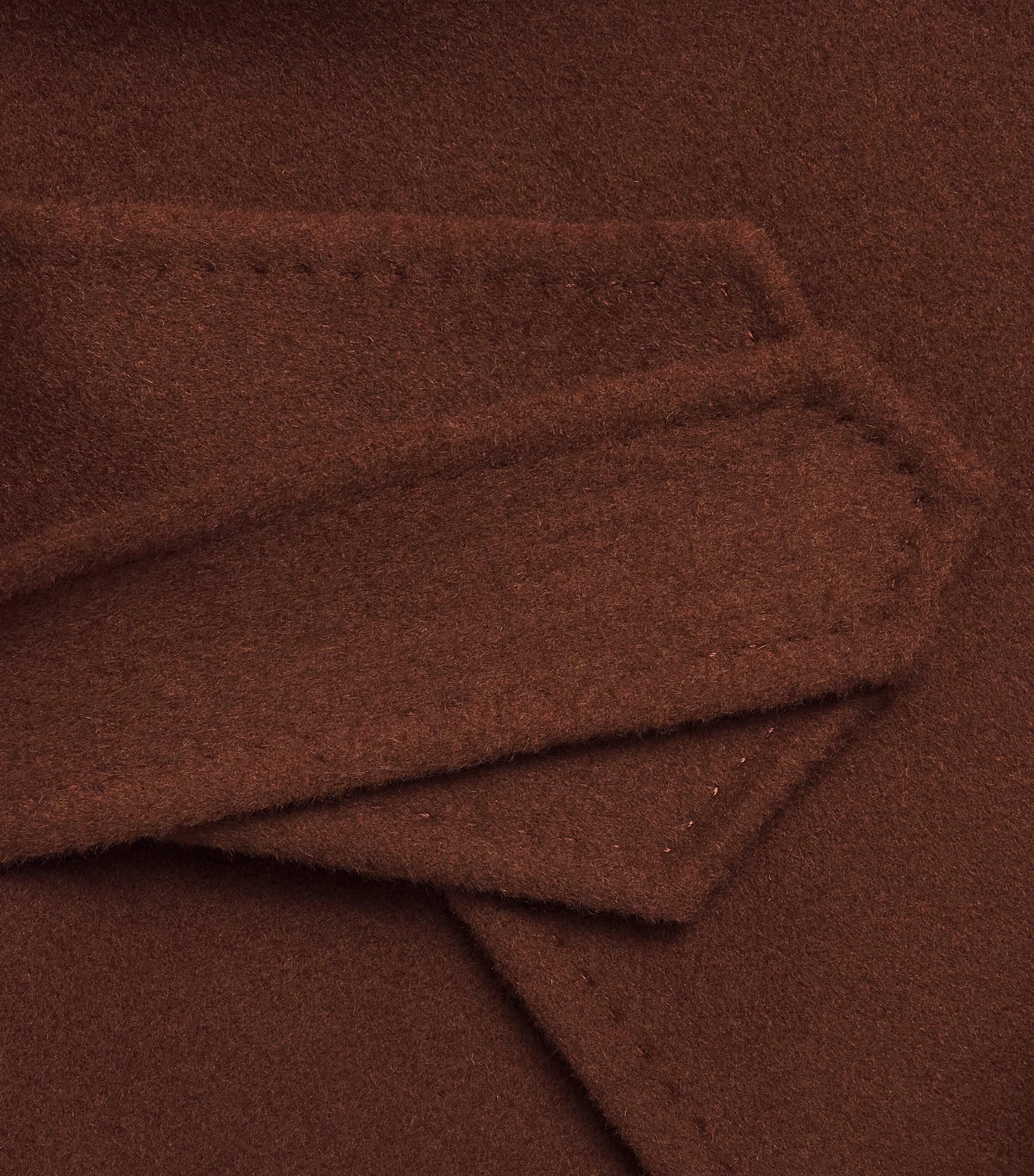 Wolk Morais Womens Cashmere Tie-Waist Cape Chestnut Image 6
