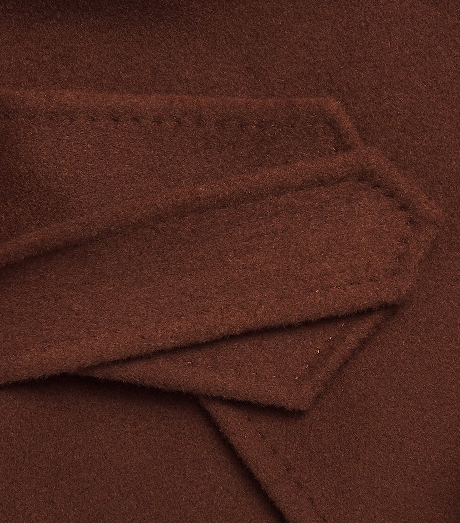 Wolk Morais Womens Cashmere Tie-Waist Cape Chestnut Image 6