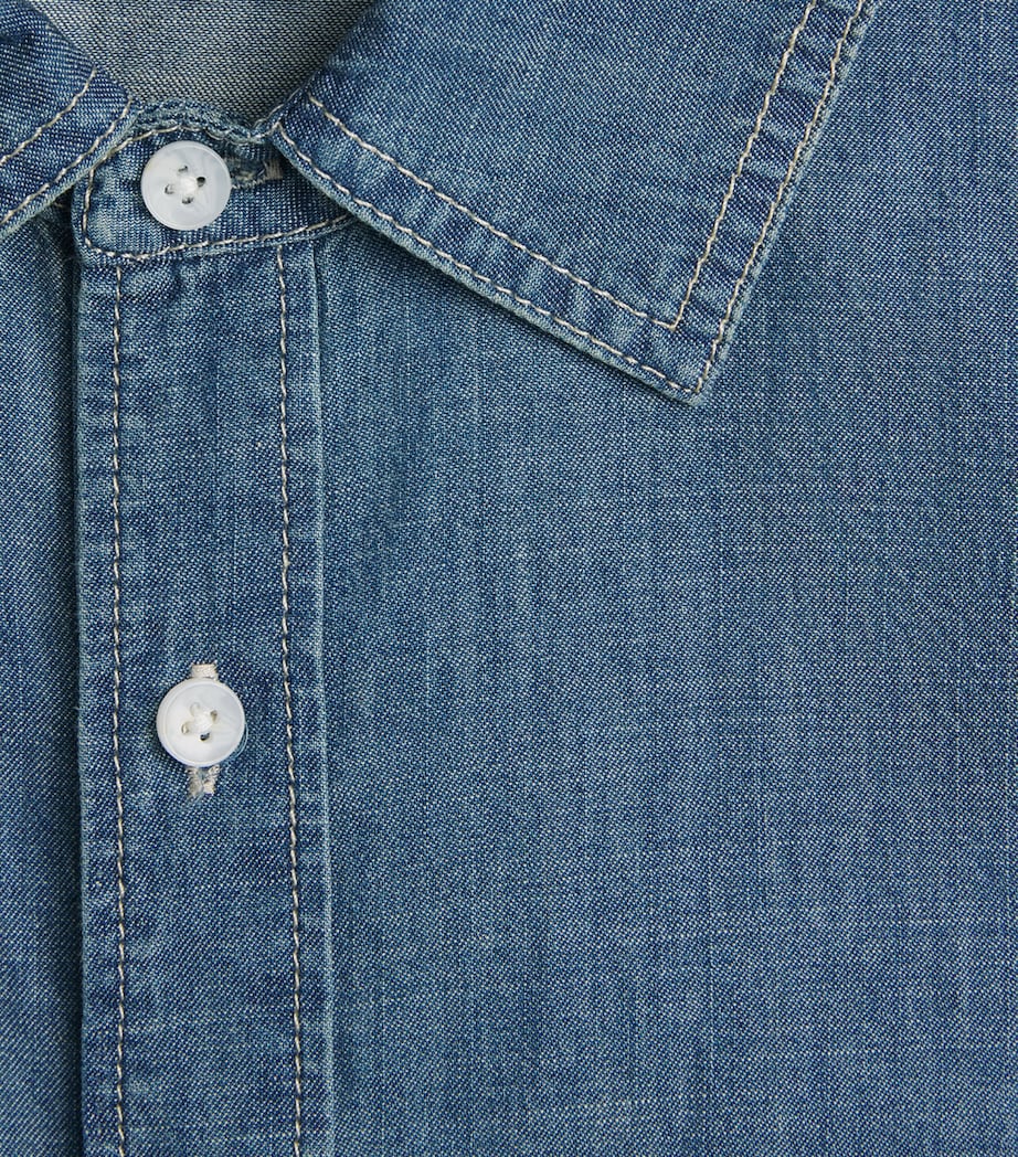 PAIGE Mens Denim Short-Sleeve Soliman Shirt Chandler Image 6