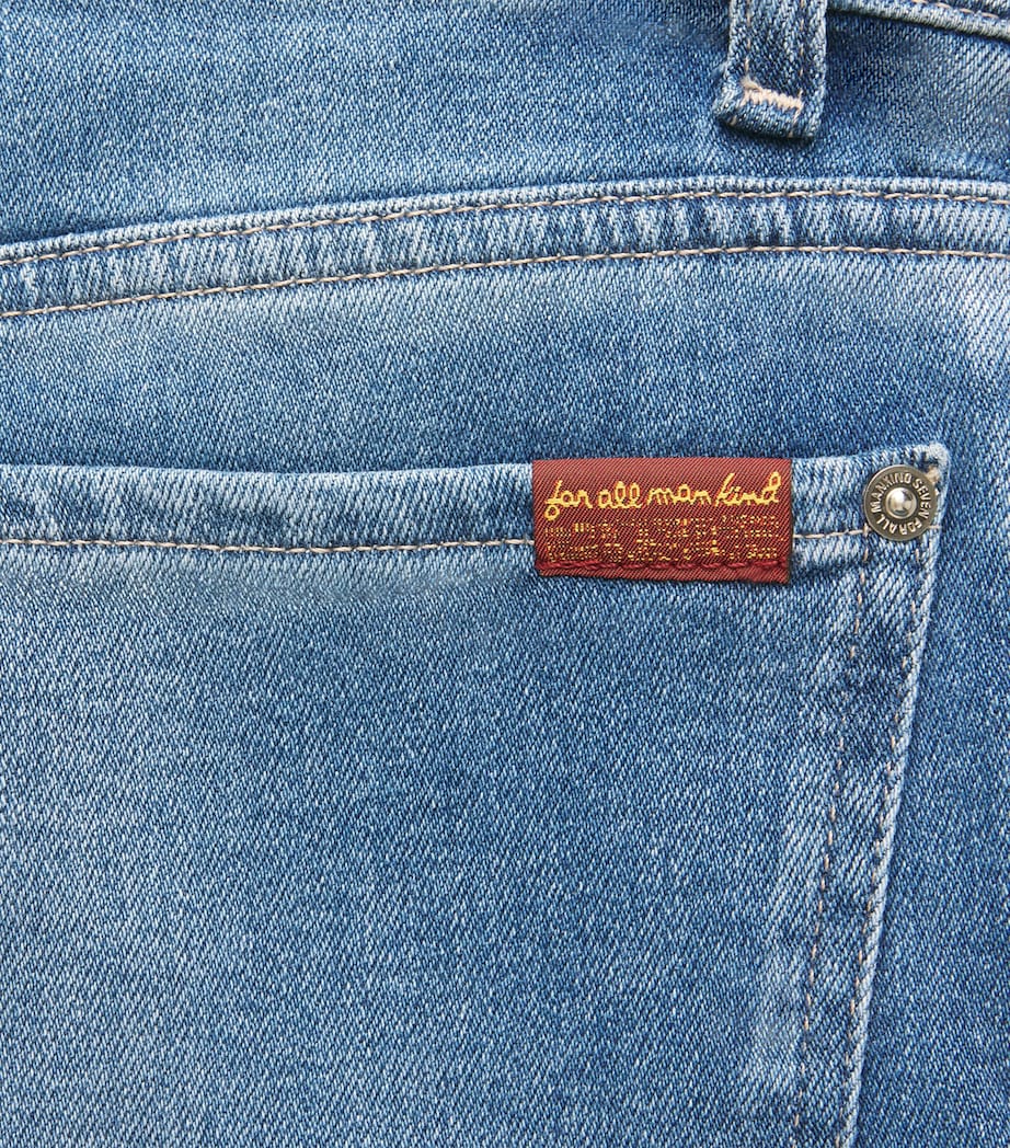 7 For All Mankind Womens The Leggy Bootcut Crop Jeans Coastline Image 6