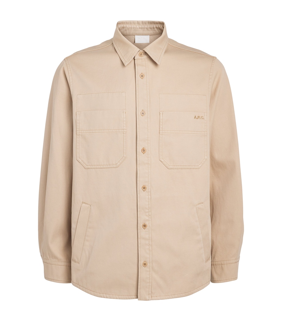 A.P.C. Mens Organic Cotton Noah Jacket Baa Beige Image 1