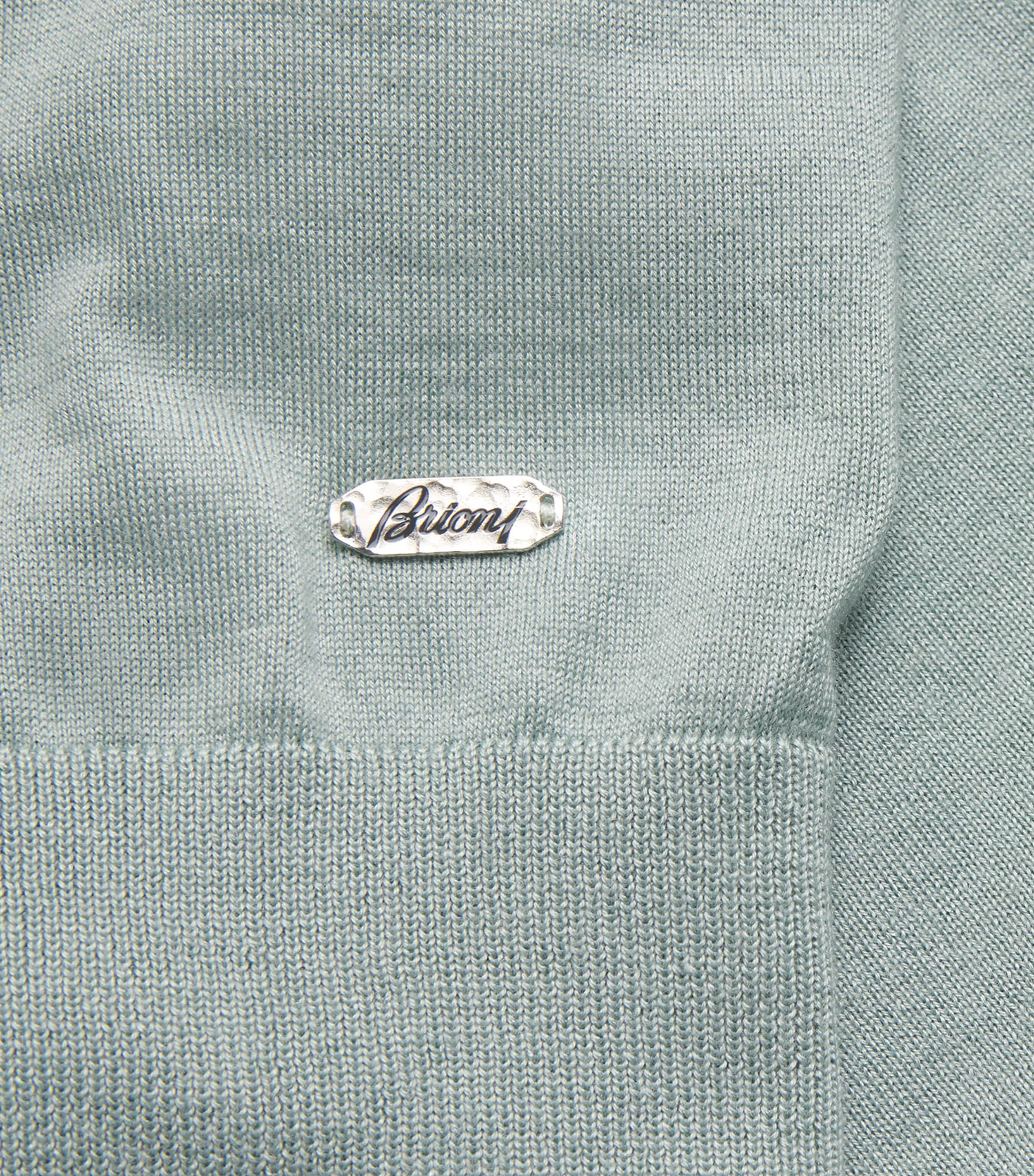 Brioni Mens Cashmere-Silk Long-Sleeve Polo Shirt Image 6