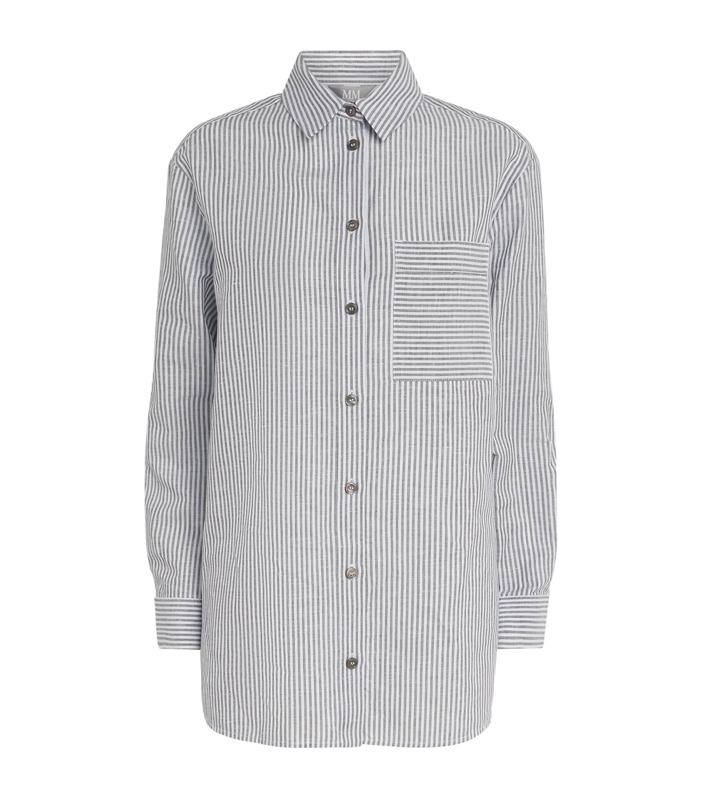 MM Womens Striped Shirt Sky Blue Image 1