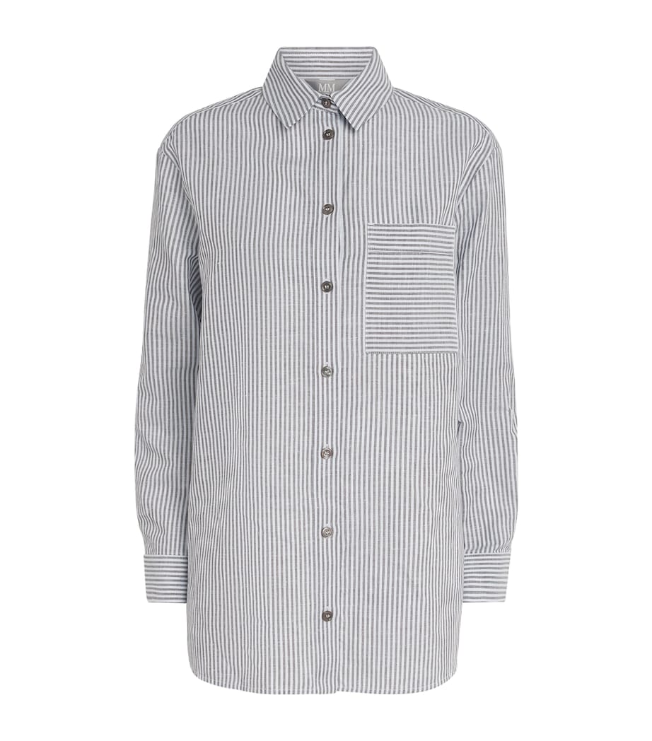 MM Womens Striped Shirt Sky Blue Image 1