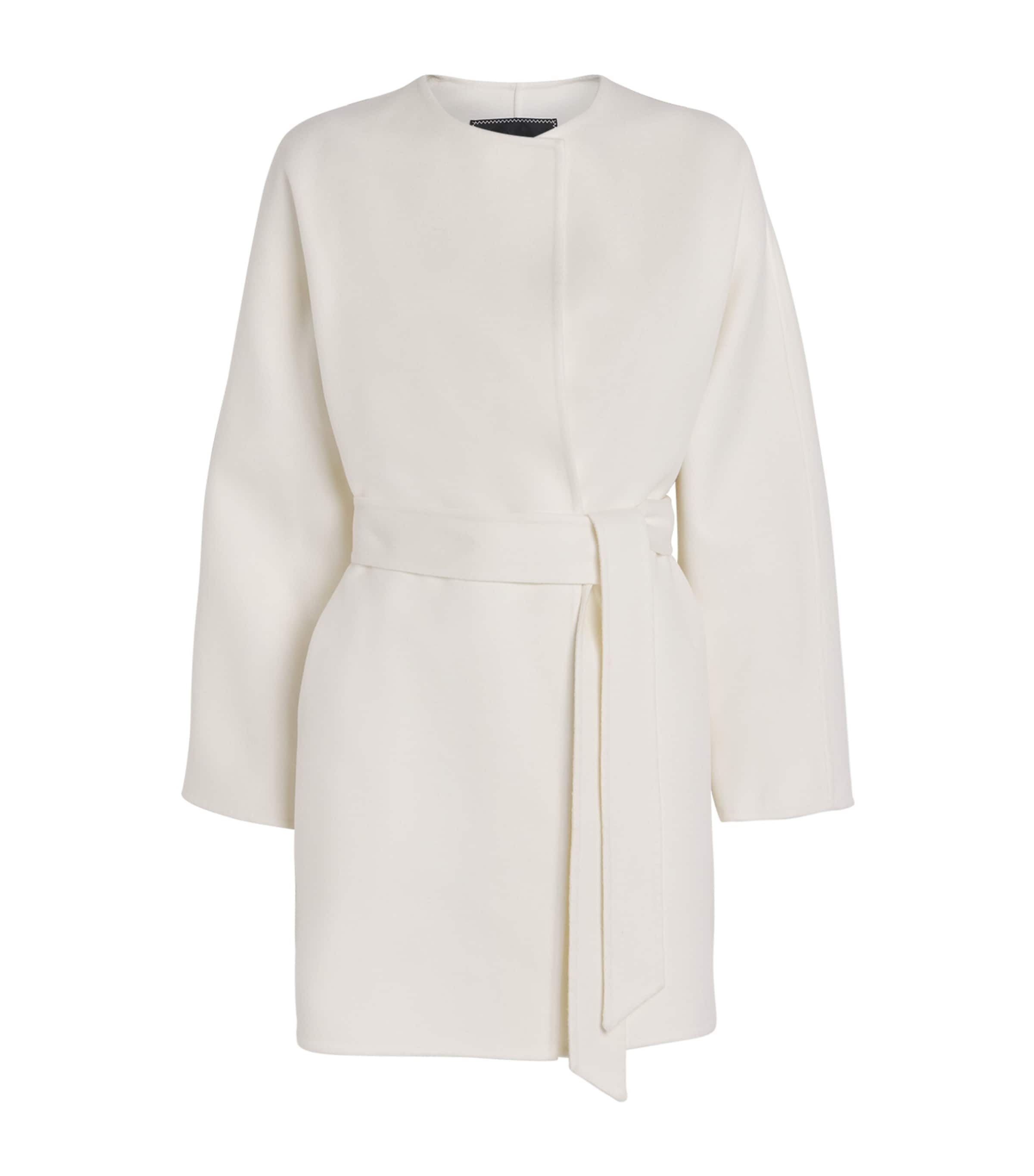 Shop Kiton Cashmere Cocoon Coat In White