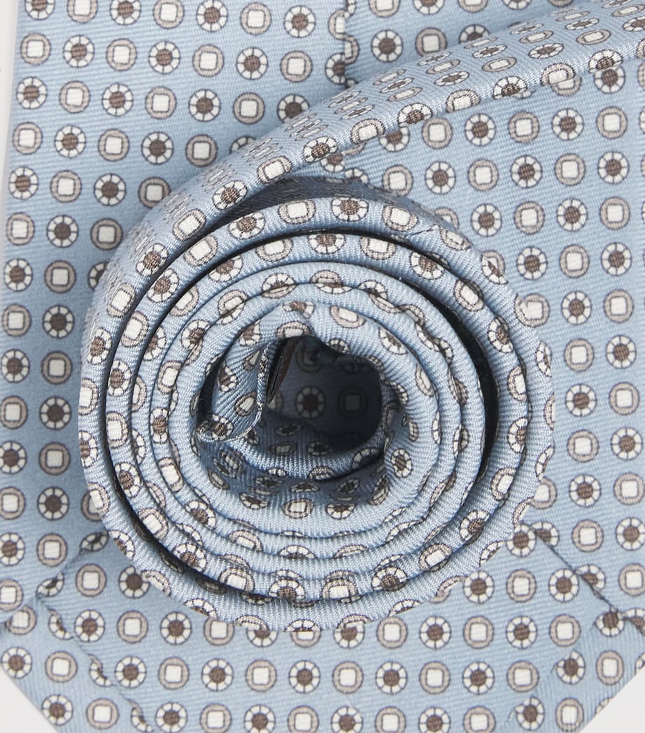 Canali Silk Medallion Print Tie Image 3