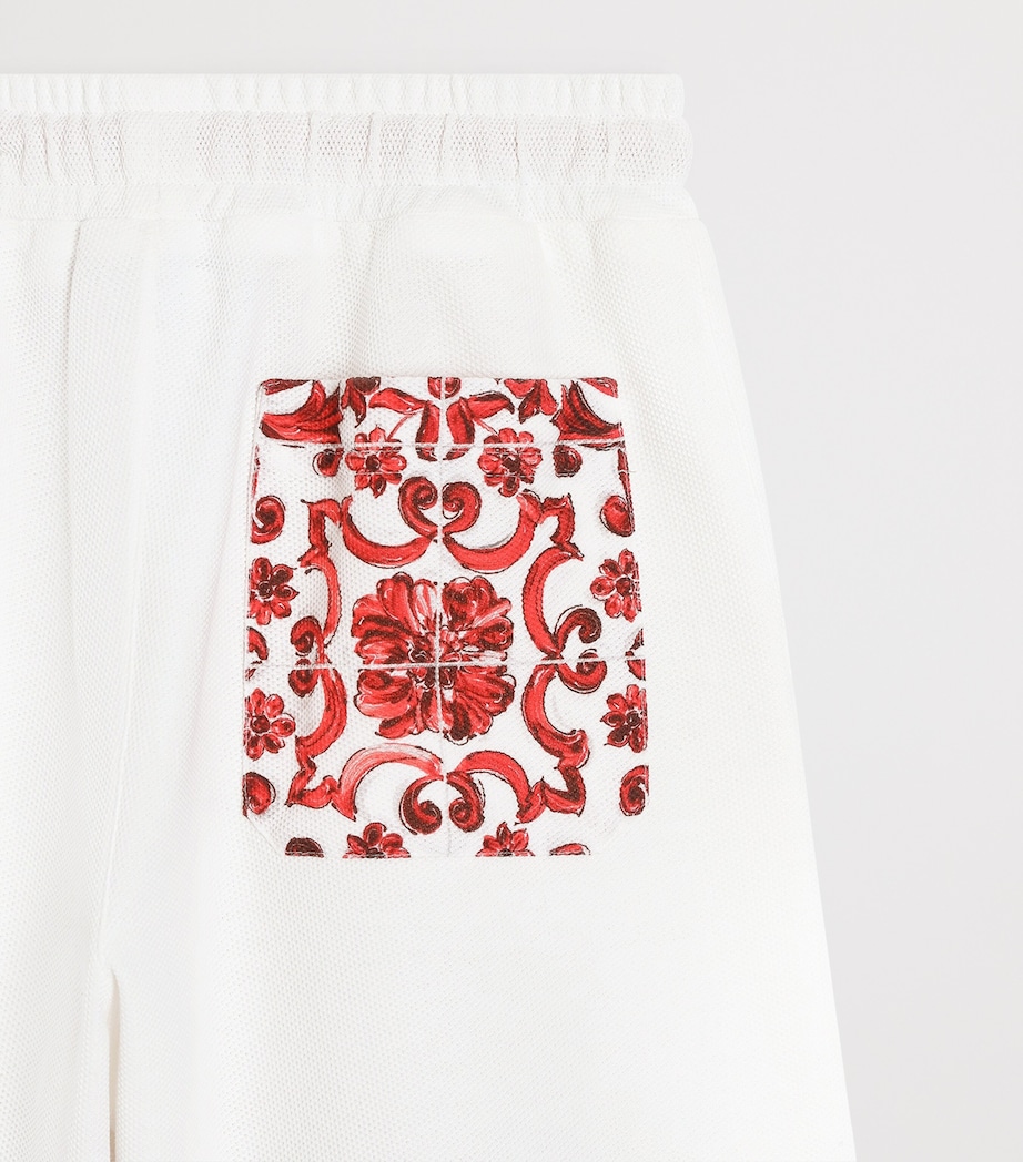 Dolce&Gabbana Kids Cotton Printed Bermuda Shorts (8-14 Years) Maiolica Ru Image 4