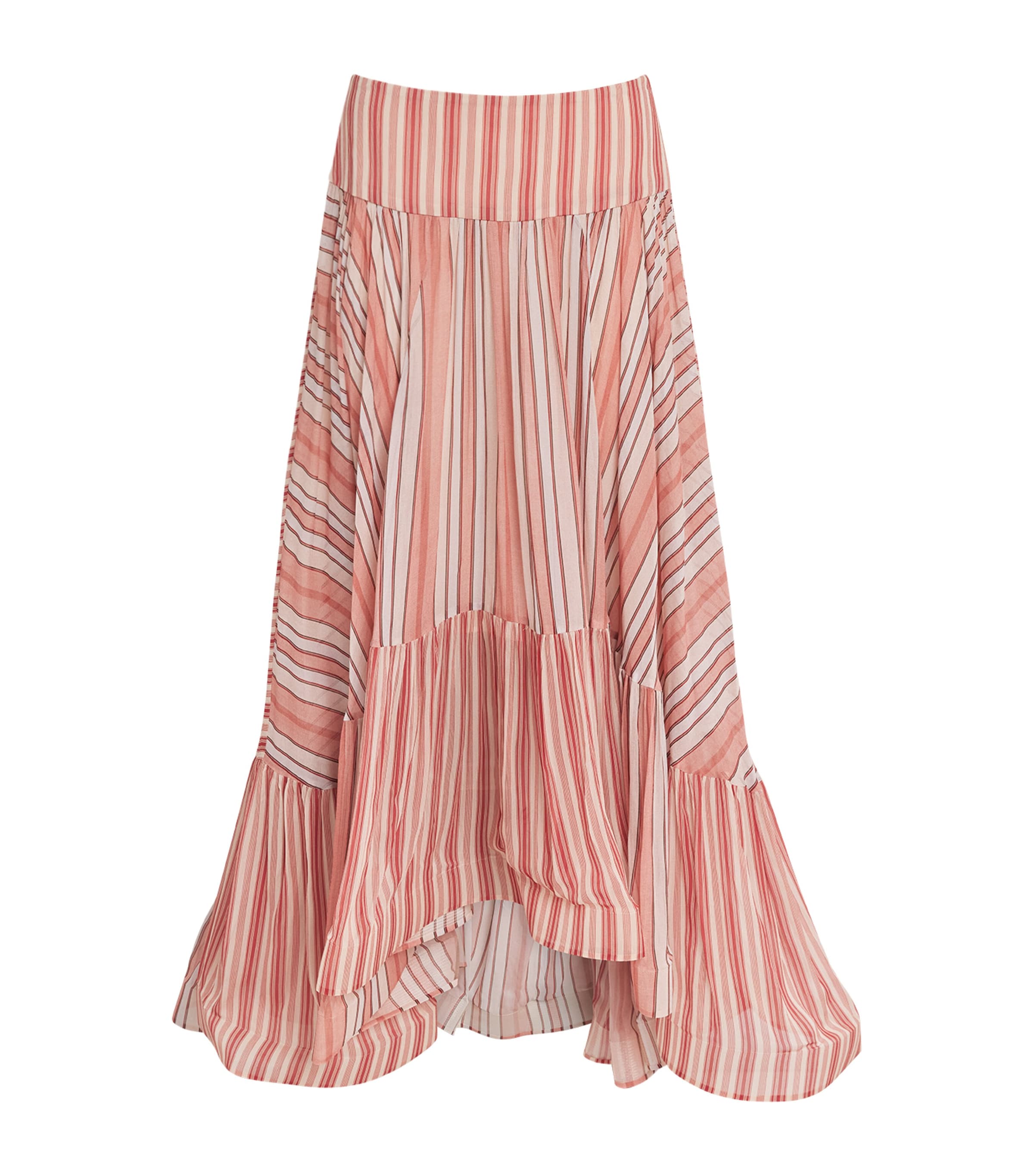 Rebellion Bohemian Stripe Midi Skirt REST RED STRIPE Image 1
