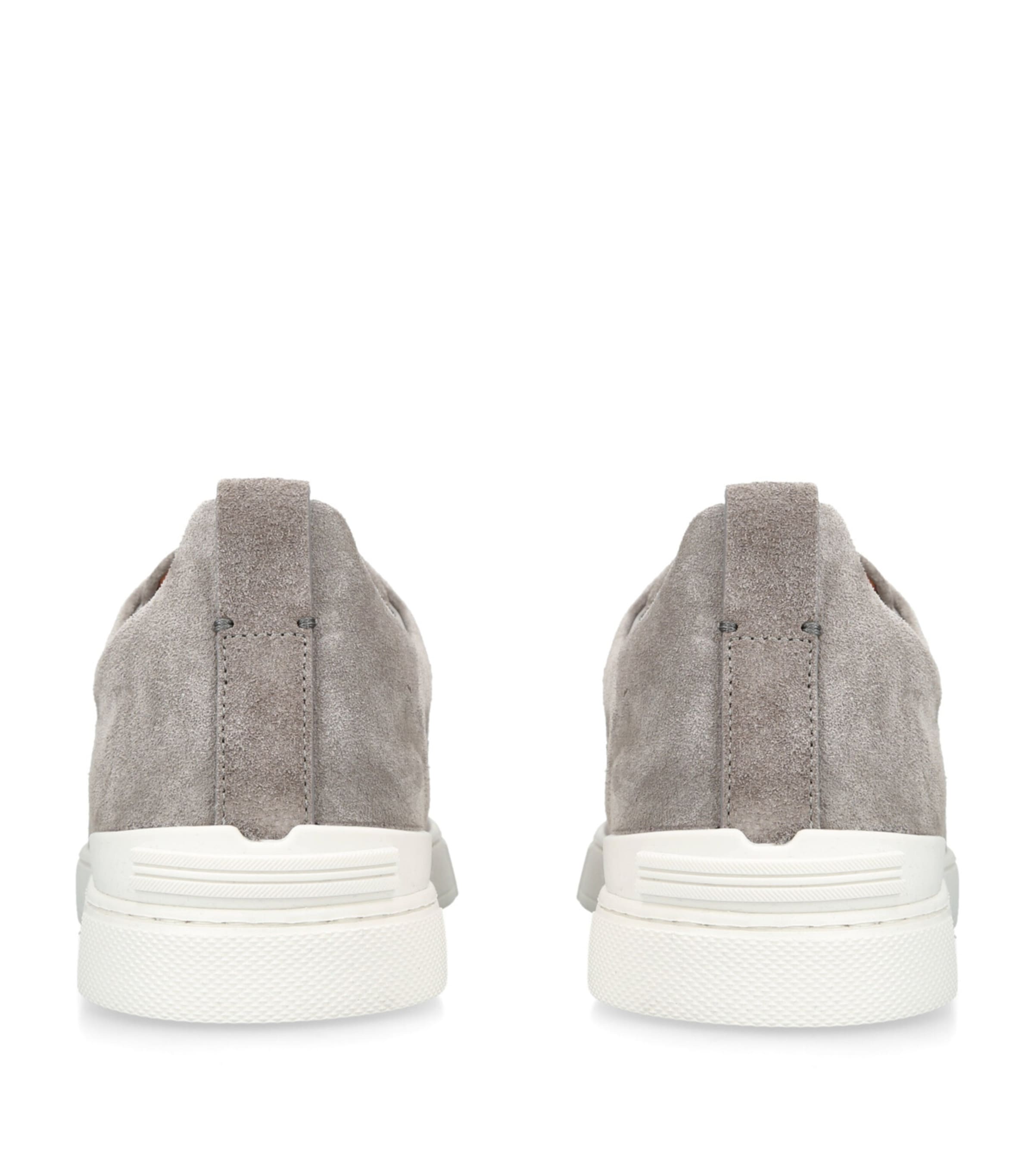 Suede Triple Stitch Sneakers GREY/LIGHT Image 2