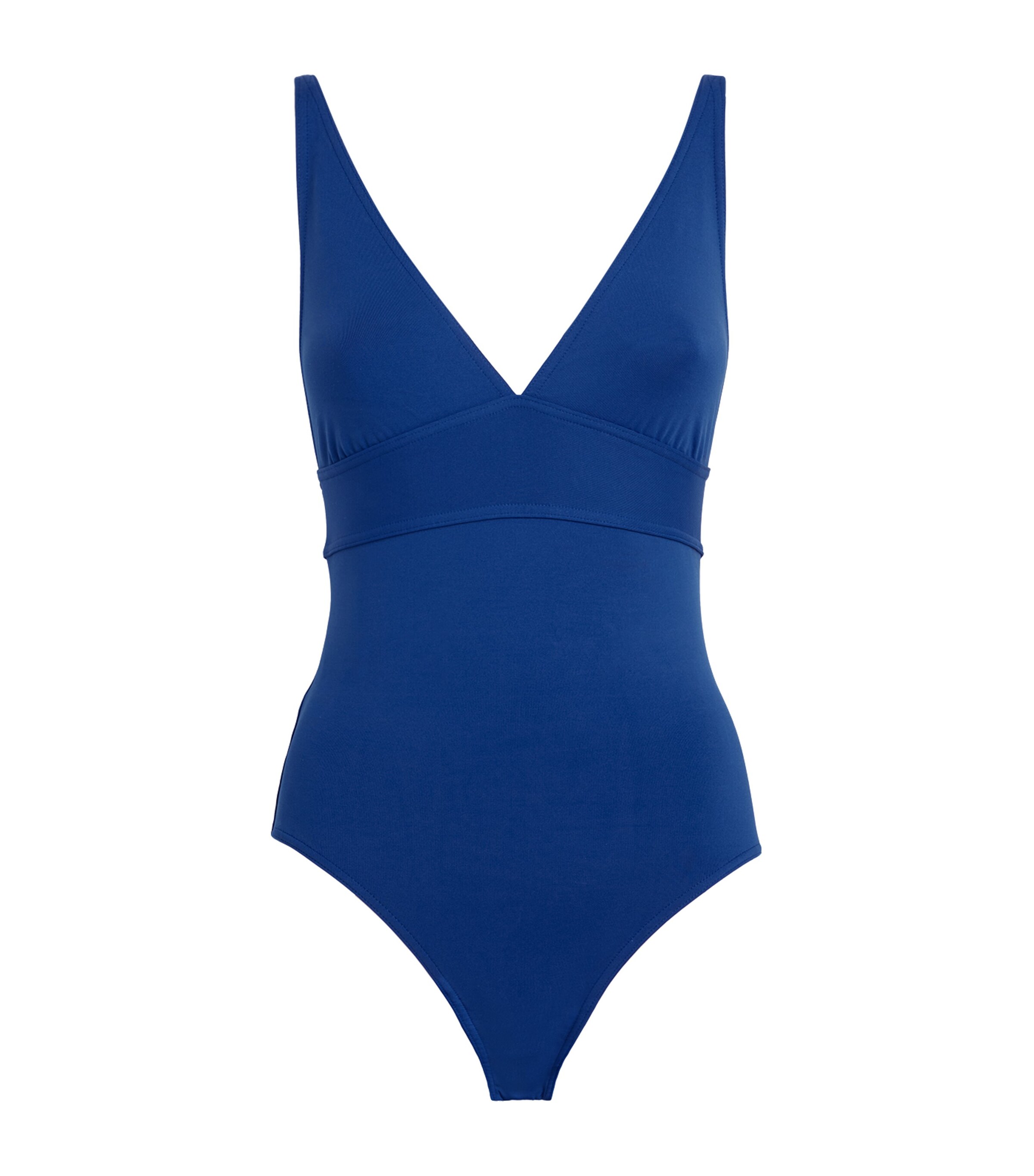 Eres Asia Low-back Roundneck One-piece Swimsuit In Blue