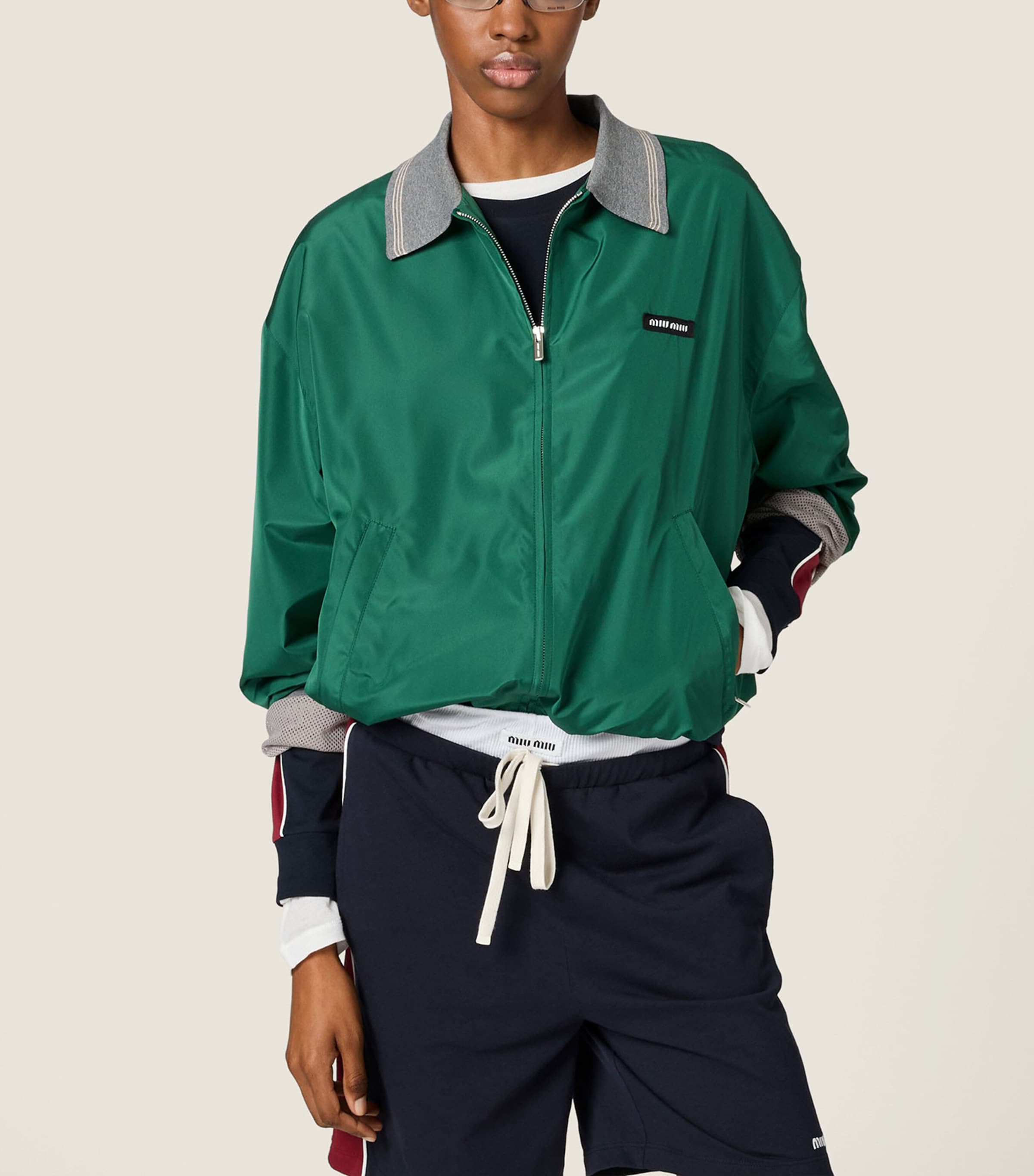 Miu Miu Womens Technical Blouson Jacket Image 4
