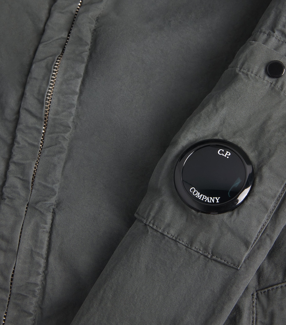 C.P. Company Mens Cotton Poplin Hooded Lens Jacket Gunmetal Image 6