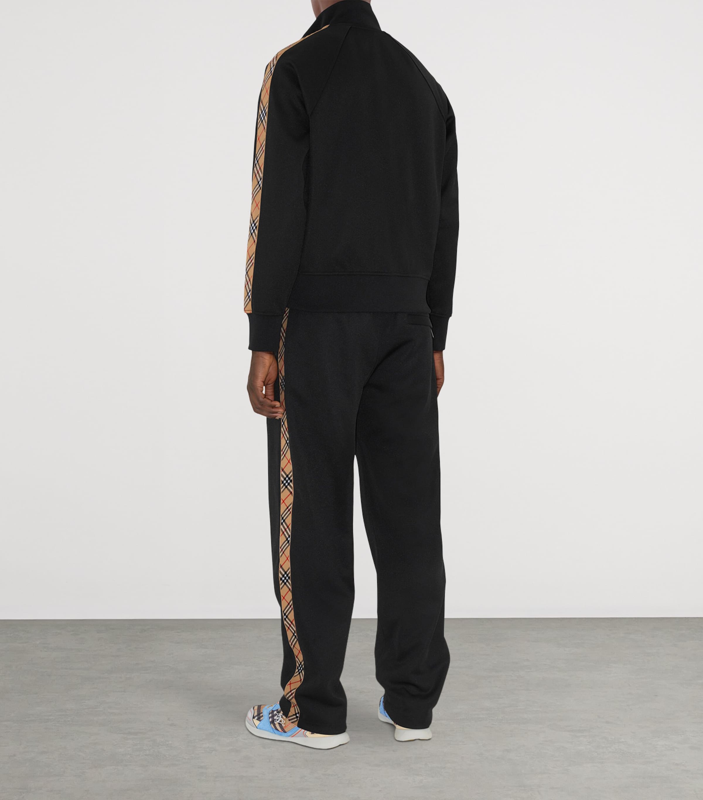 Check-Trim Track Pants BLACK Image 5
