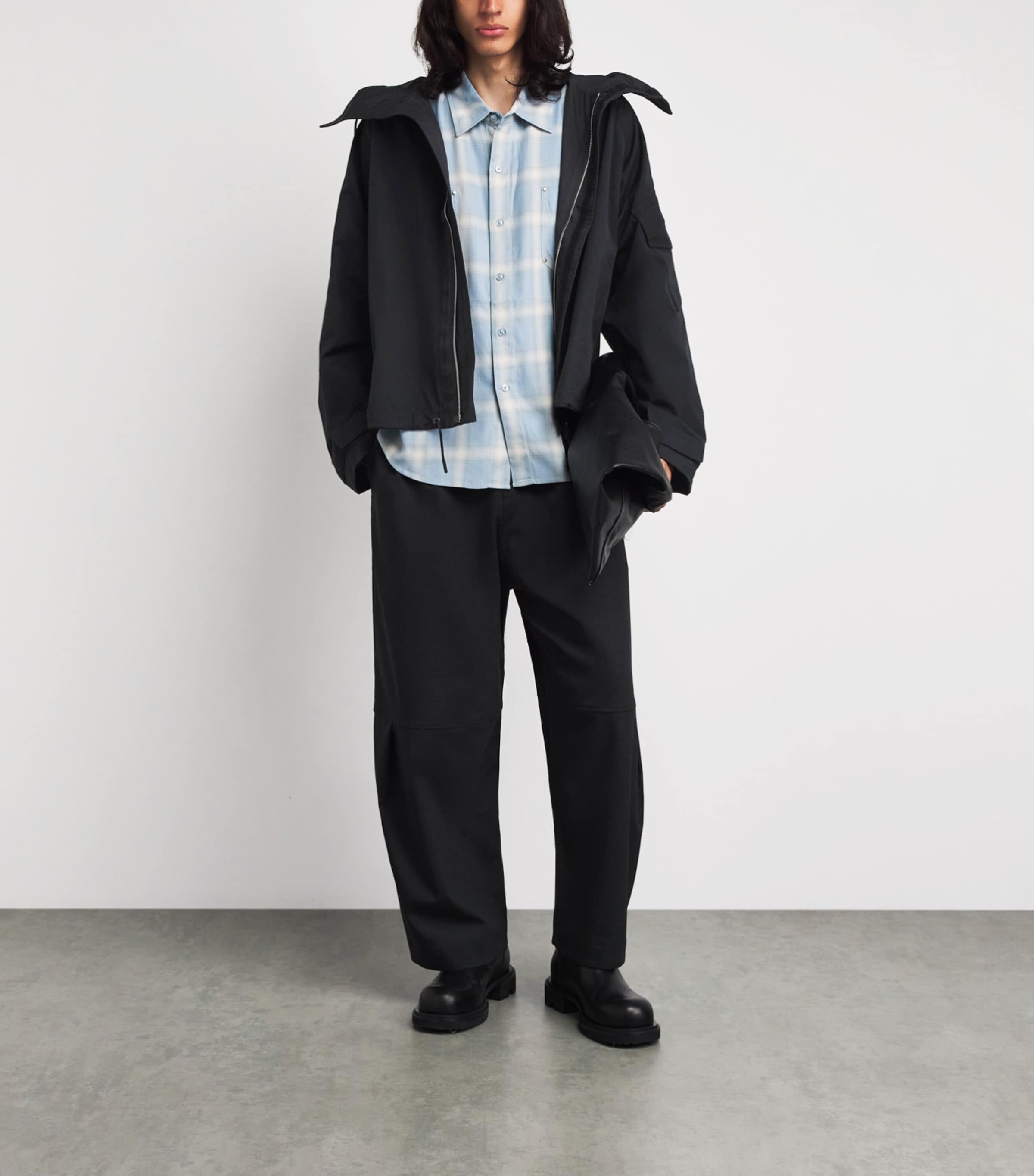 Cole Buxton Mens Cotton Windbreaker Black Image 2