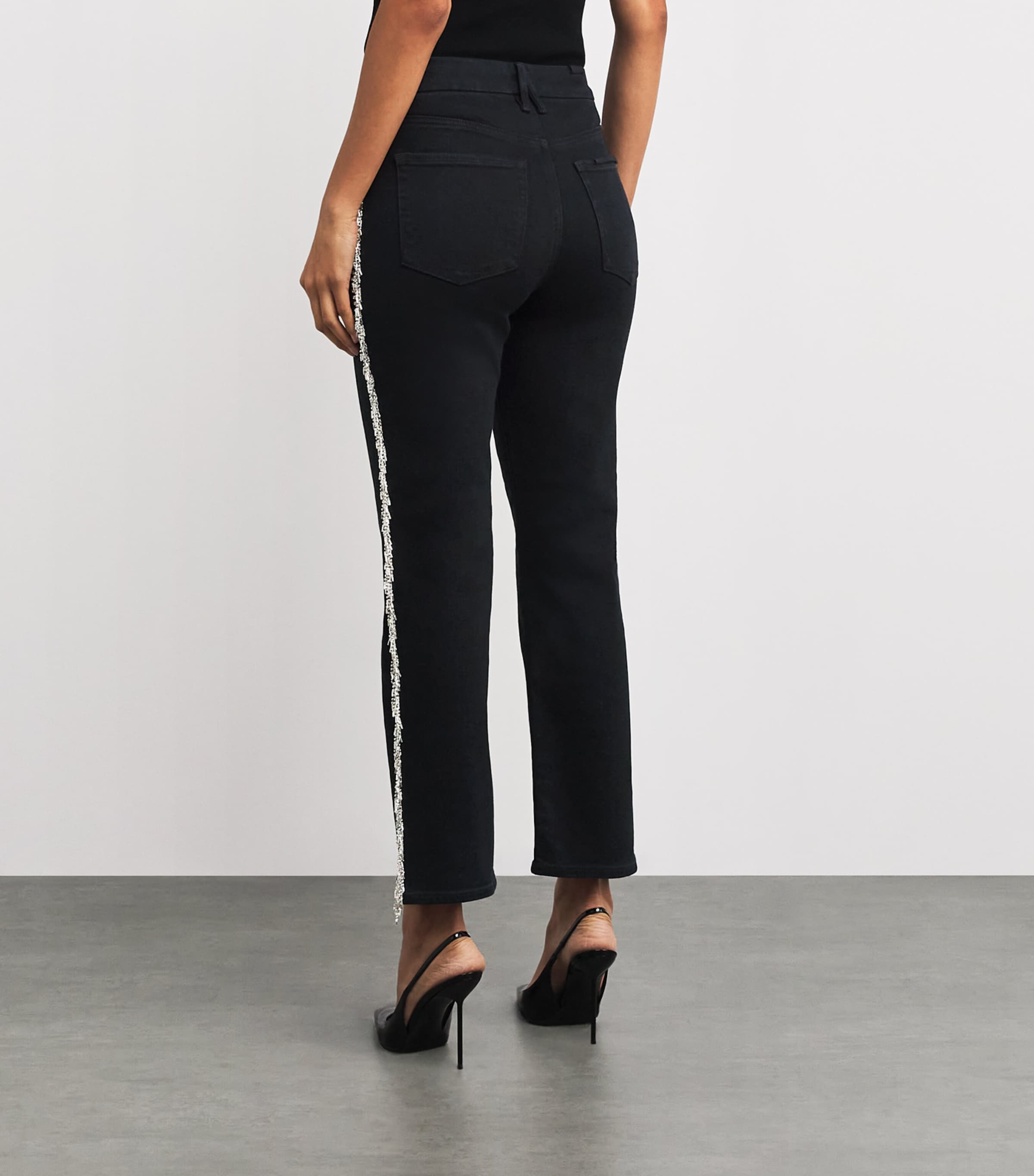 Rhinestone-Embellished Good Legs Jeans BLACK411 Image 4