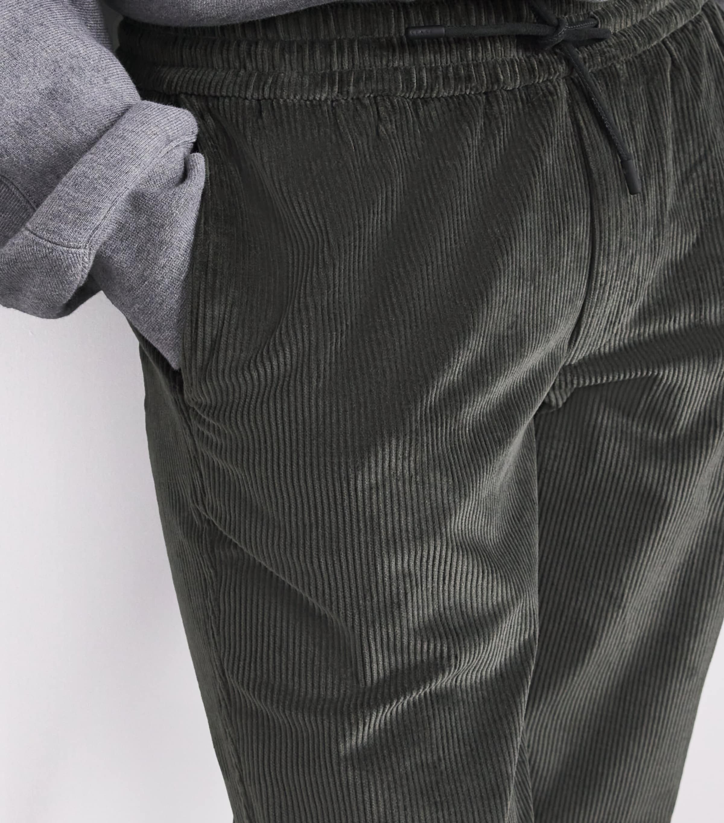 Corduroy Mindset Slim Trousers G34 MILITARY GREEN Image 6