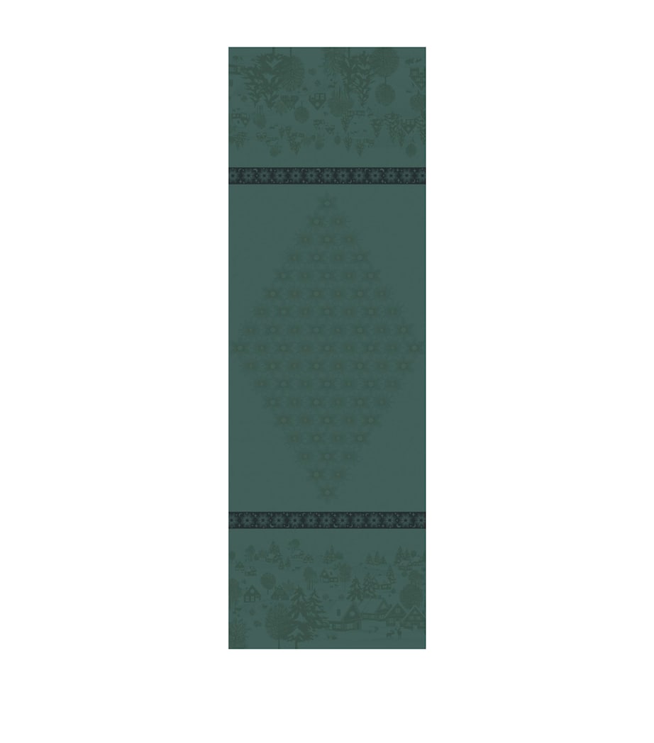 Le Jacquard Français Cotton Sous Les Étoiles Table Runner (50cm x 150cm) Green Image 1