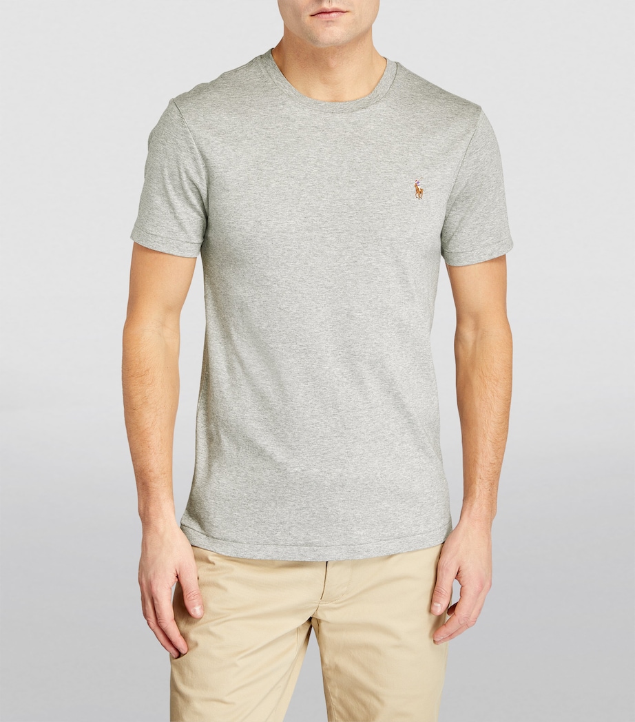 Pima Cotton Polo Pony T-Shirt GREY Image 5