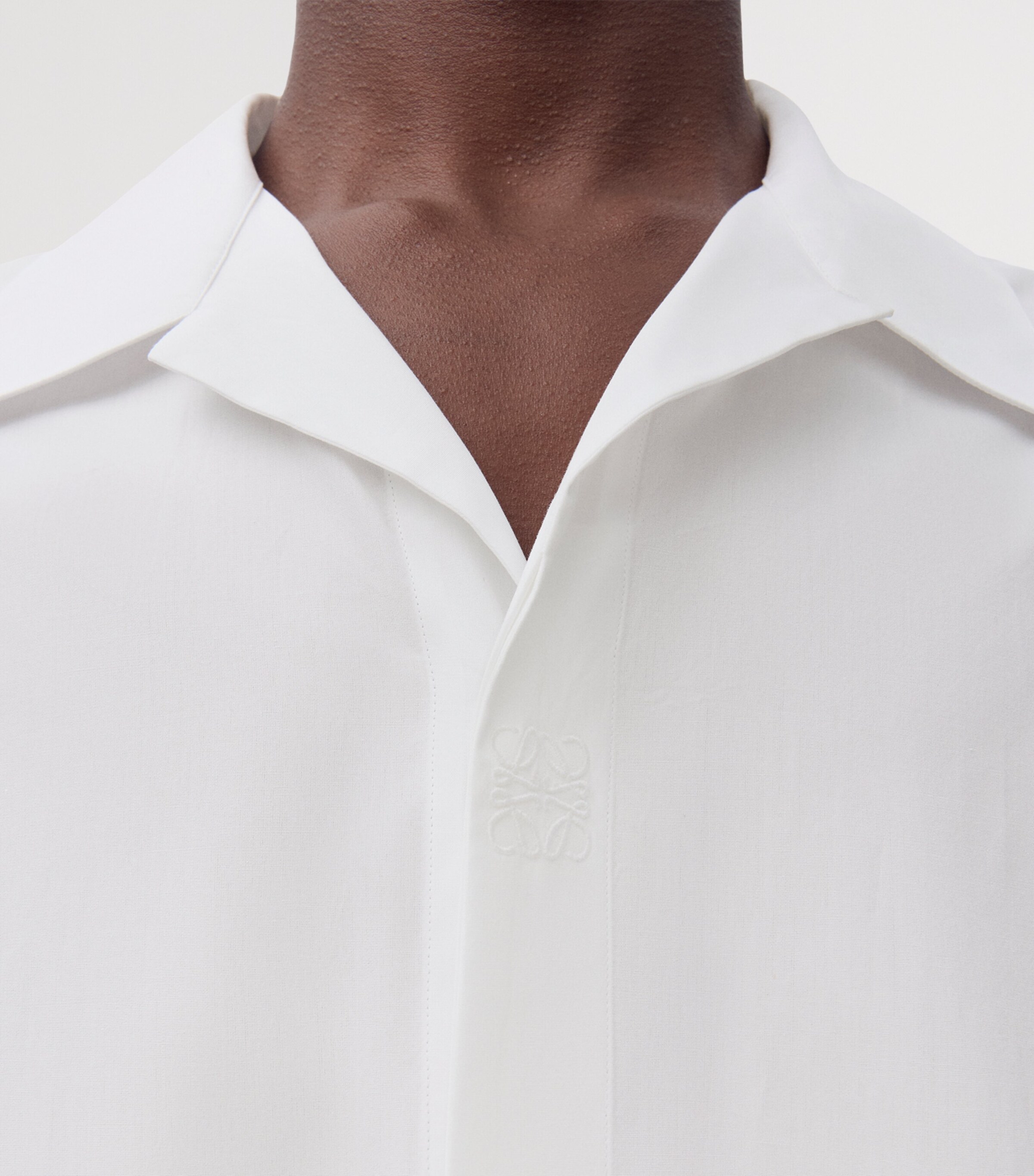 Cotton-Blend Short-Sleeve Shirt WHITE Image 5