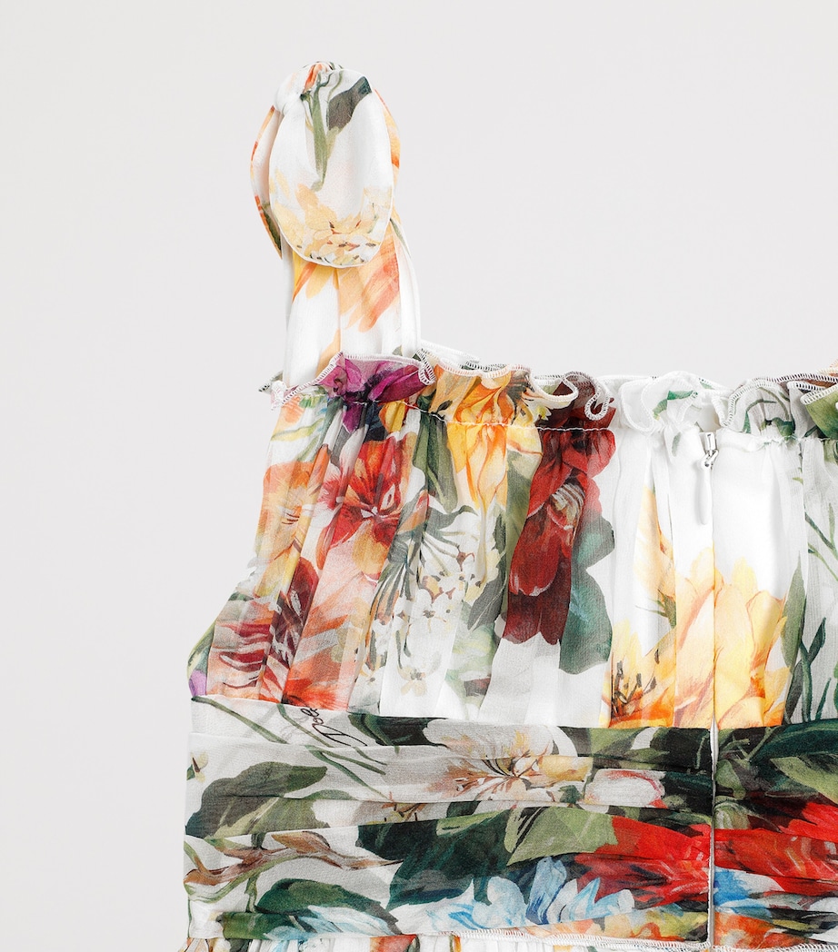 Silk Floral Dress (8-12 Years) HA5PC-B.FIORI CR Image 3