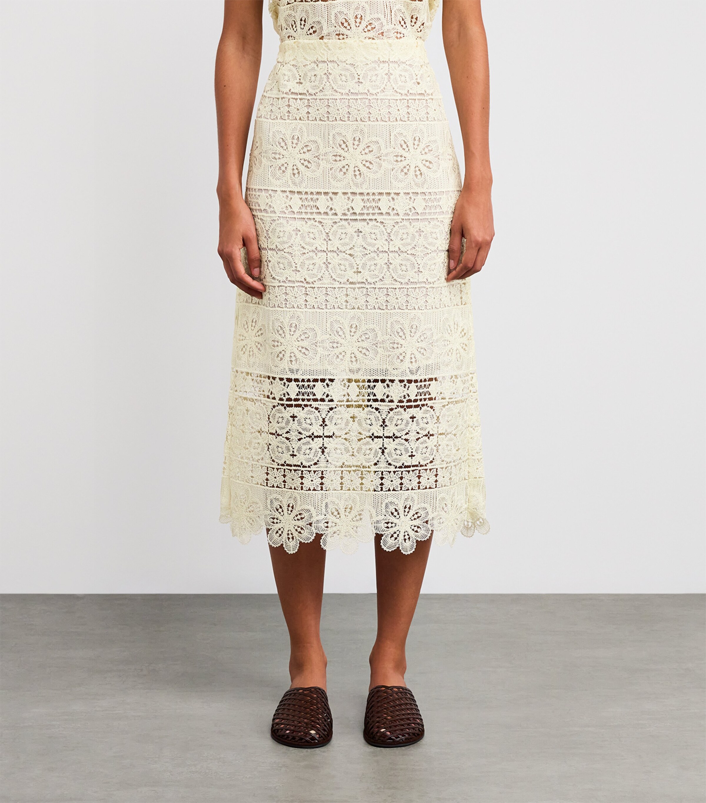 Crochet Midi Pencil Skirt YE01 CAPER Image 3