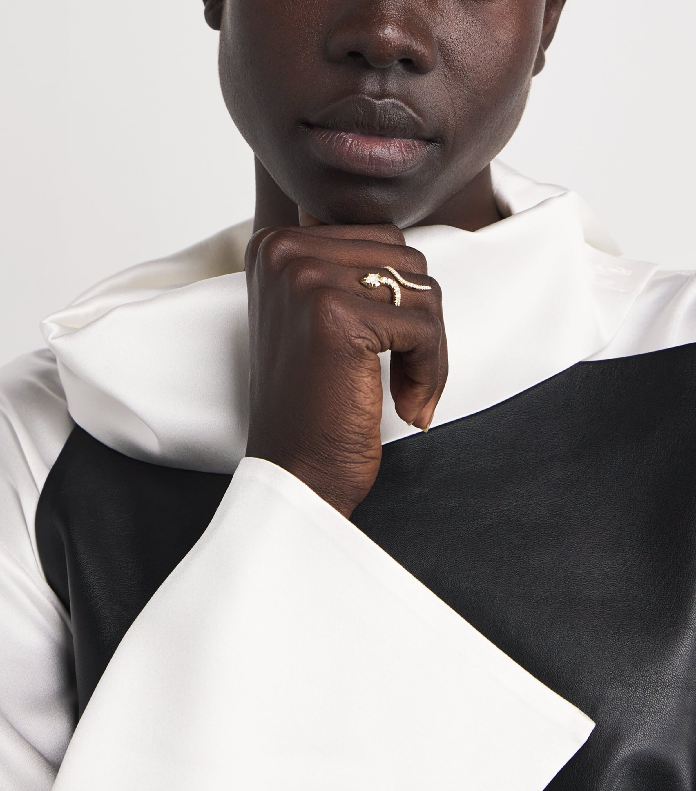 Yellow Gold and Diamond Sophia Snake Ring YELLOW GOLD Image 2