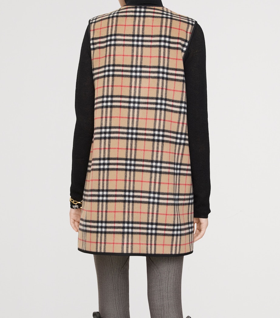 Wool-Cashmere Check Gilet ARCHIVE BEIGE IP CHK Image 3