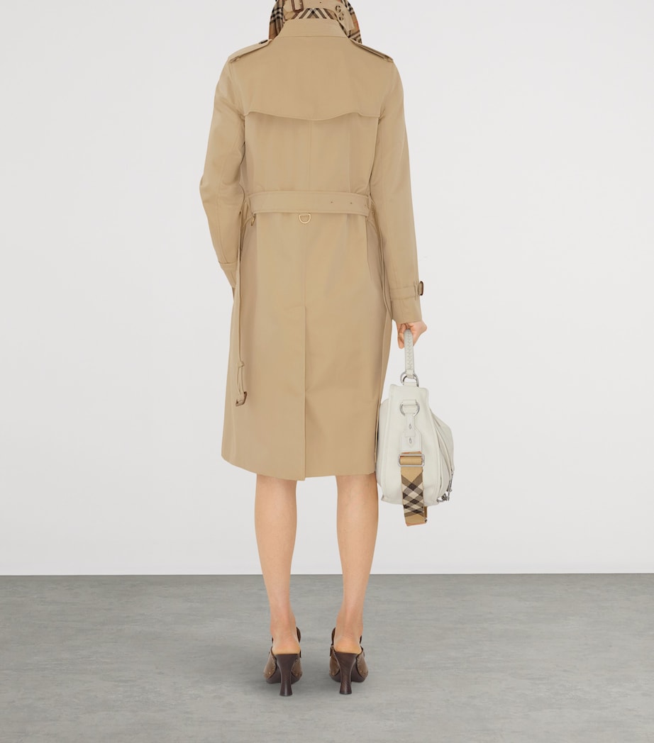 Gabardine Long Kensington Heritage Trench Coat HONEY Image 4