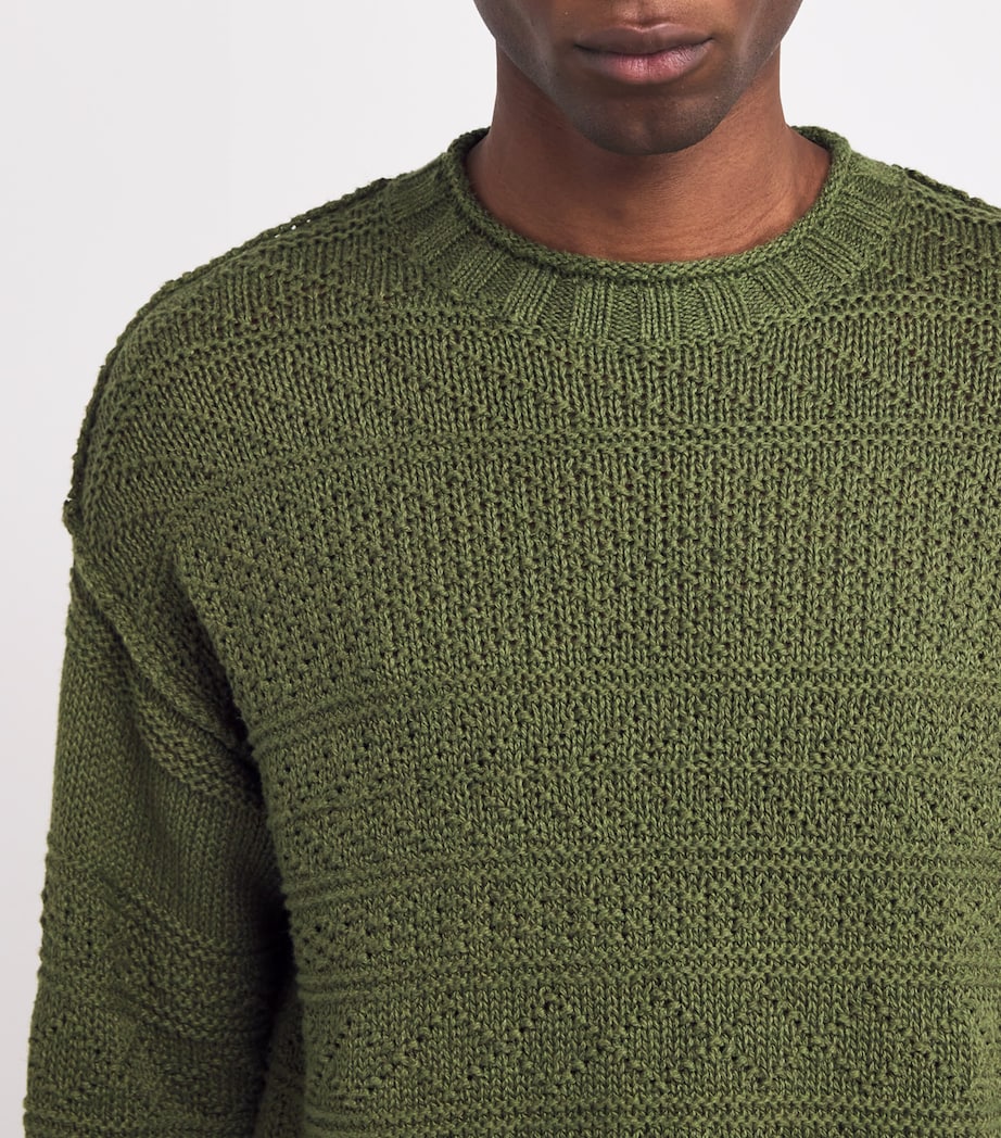 Polo Ralph Lauren Mens Linen-Cotton Sweater Olive Image 6