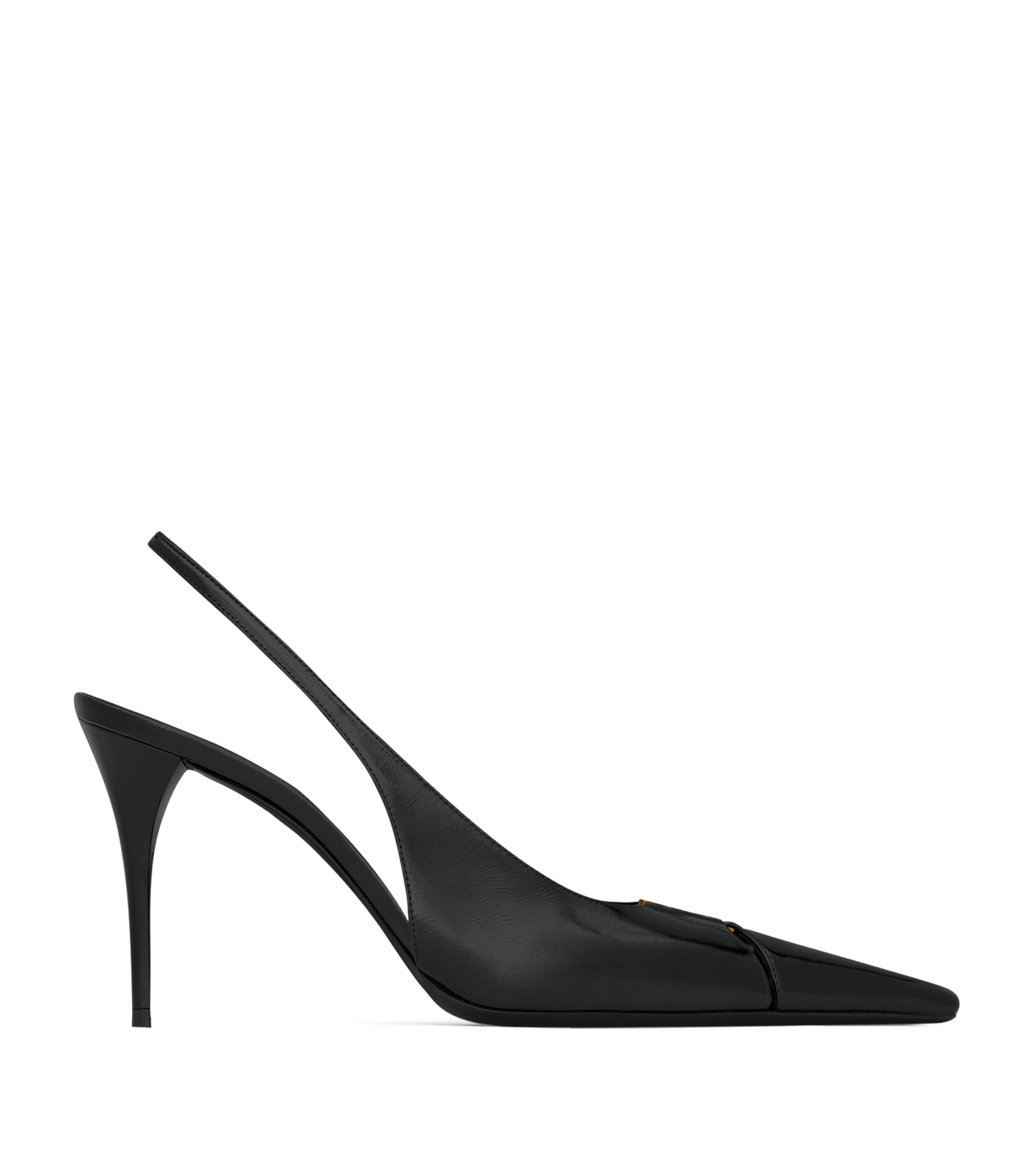 Saint Laurent Babylone Breteuil Slingback Pumps In Smooth Leather In Black
