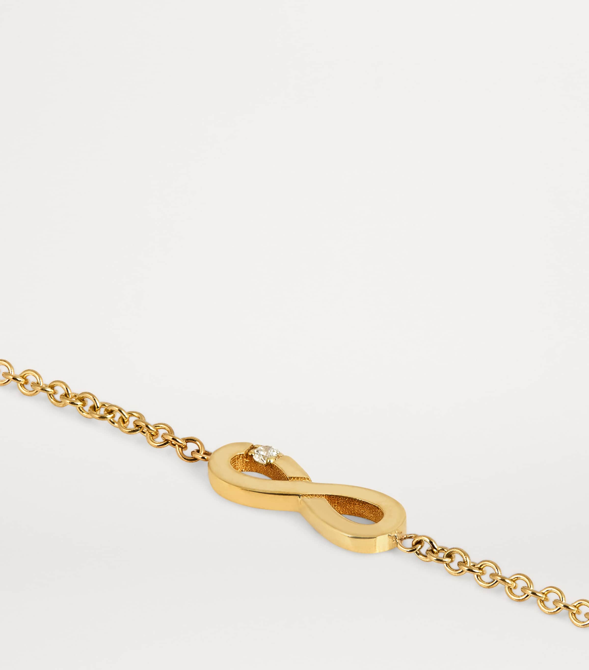 Jennifer Meyer Yellow Gold and Diamond Infinity Chain Bracelet Yellow Gold Image 3