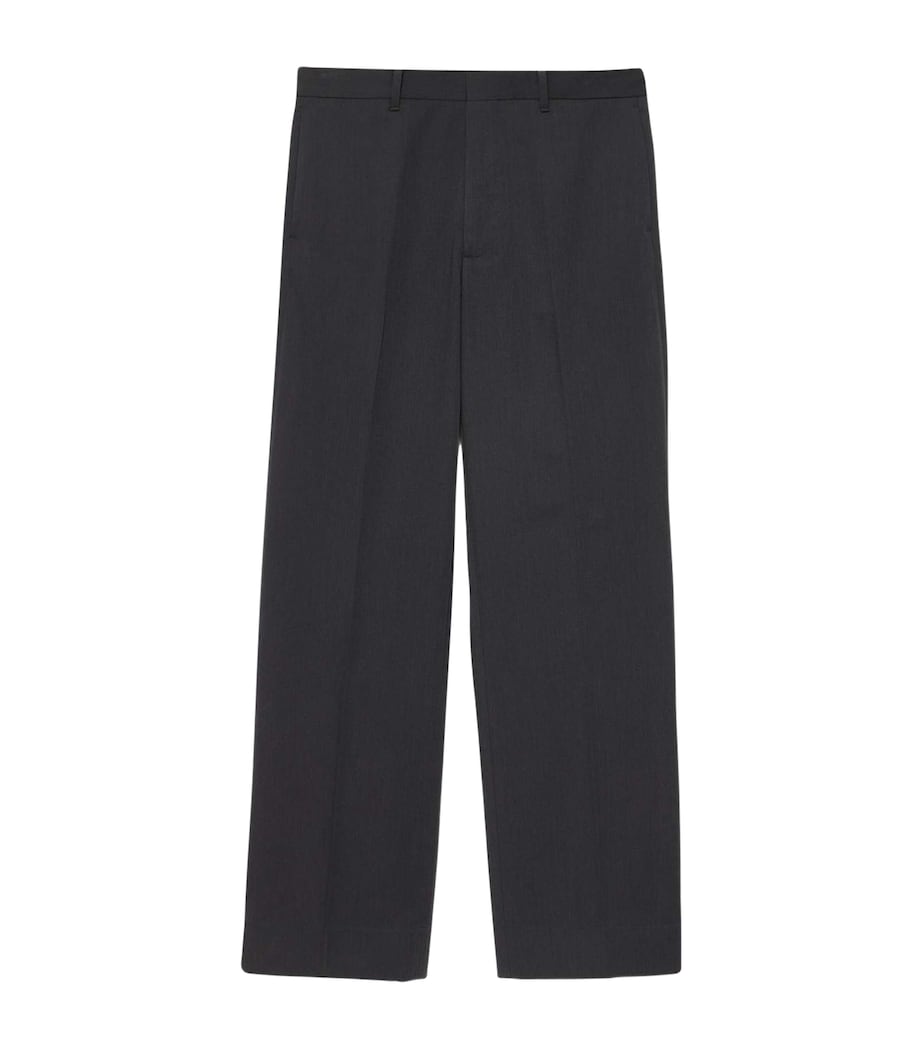 AllSaints Mens Moor Straight Trousers Charcoal Grey Image 1