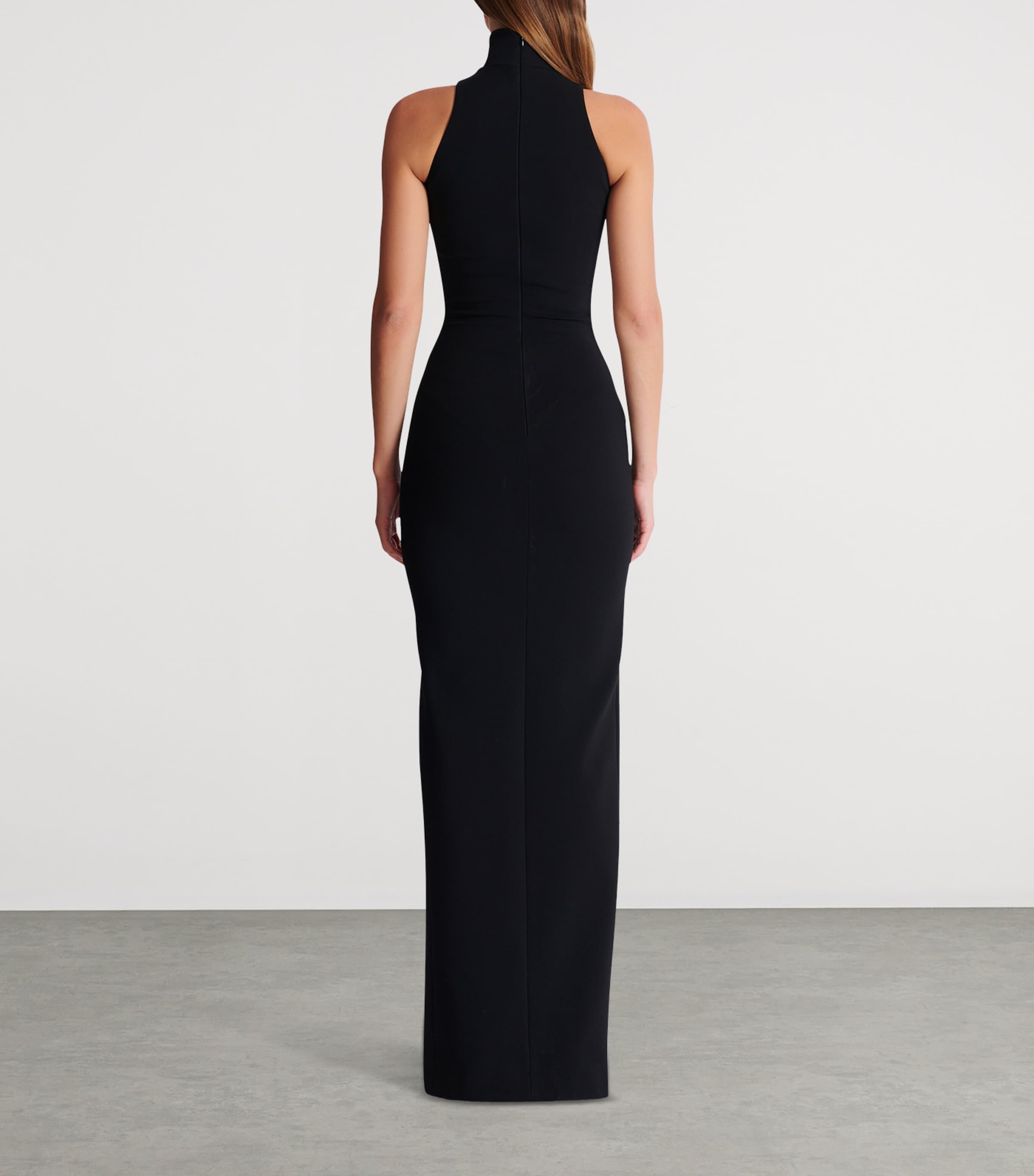 Crystal-Embellished Slit Maxi Dress EHV NOIR/CRISTAL Image 4