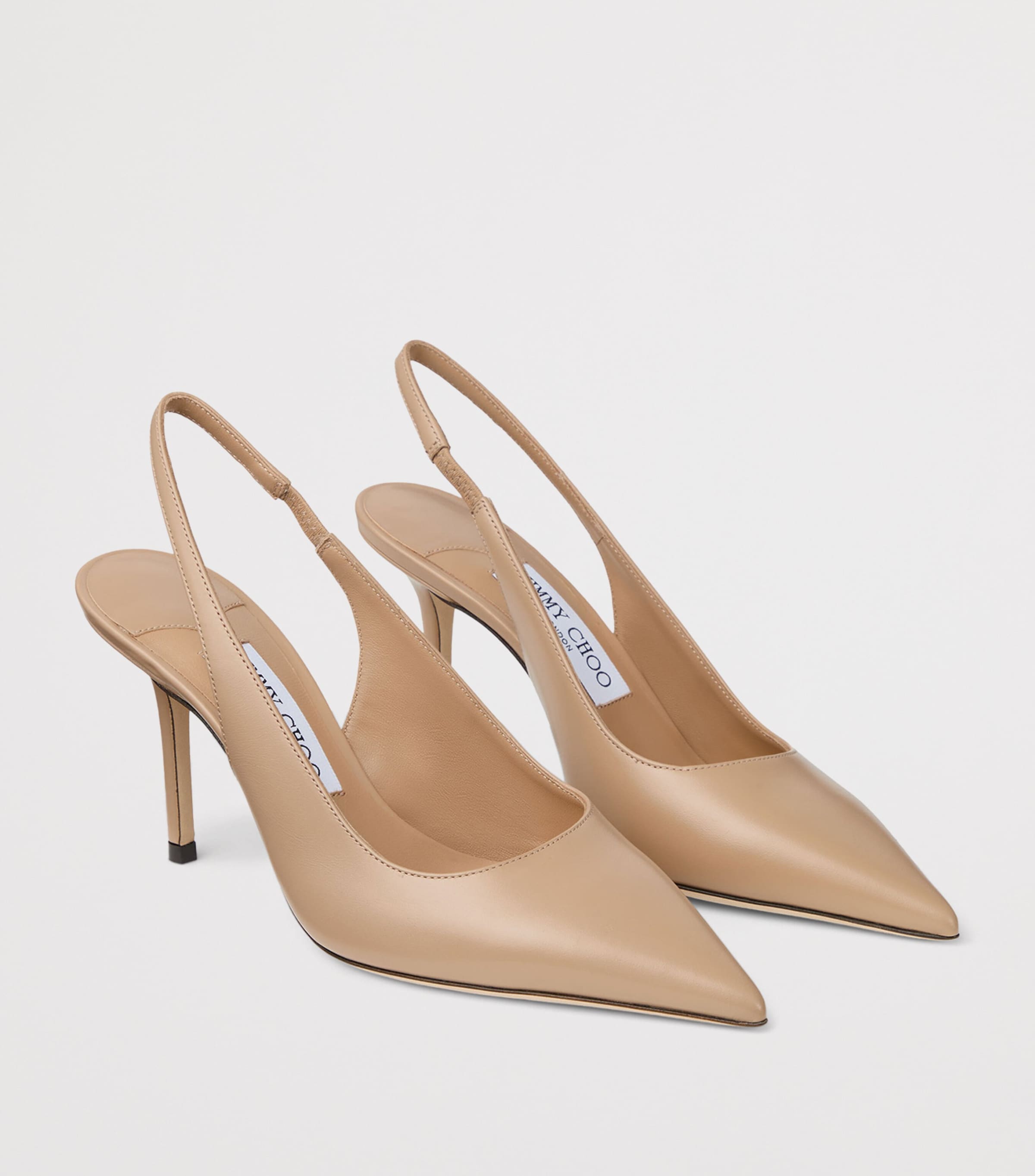 Jimmy Choo Neutral Love 85 Leather Slingback Pumps | Harrods US