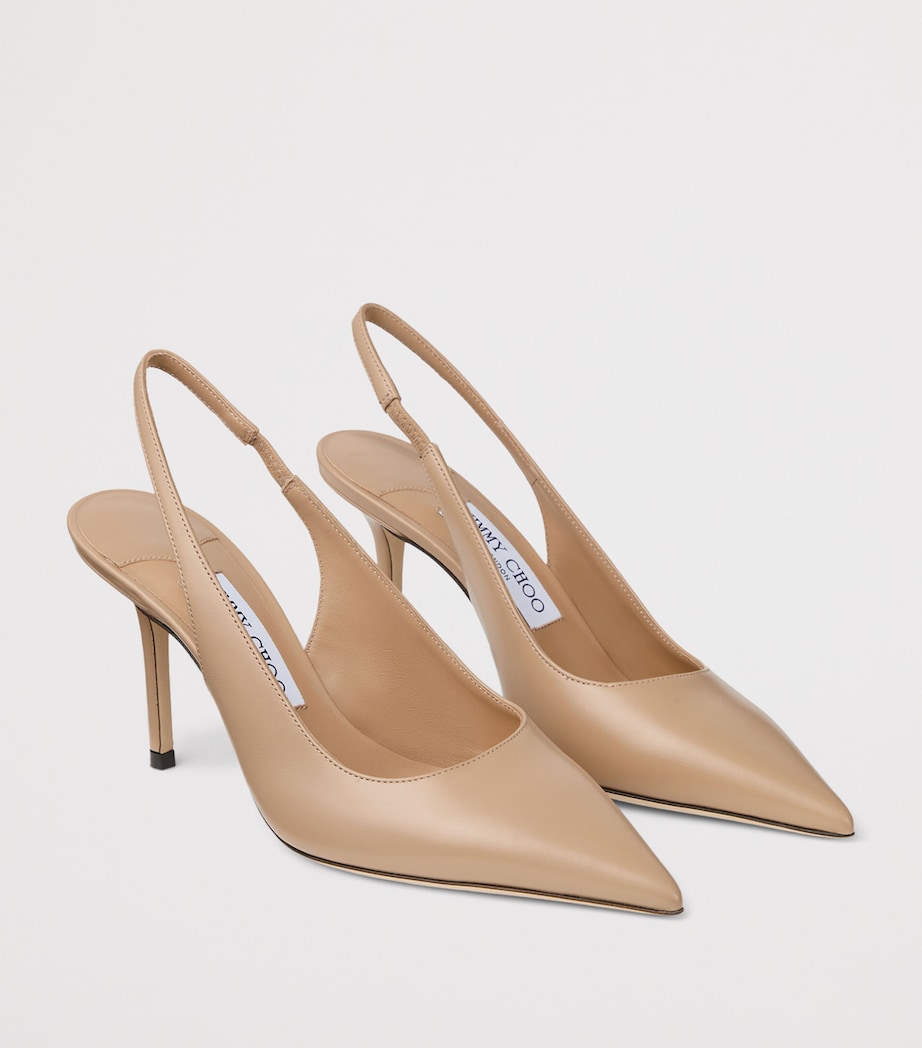 Jimmy Choo Womens Love 85 Leather Slingback Pumps Chai Image 3