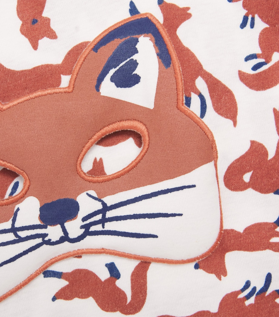 Petit Bateau Fox Pyjama and Mask Set (6-12 Years) Image 4
