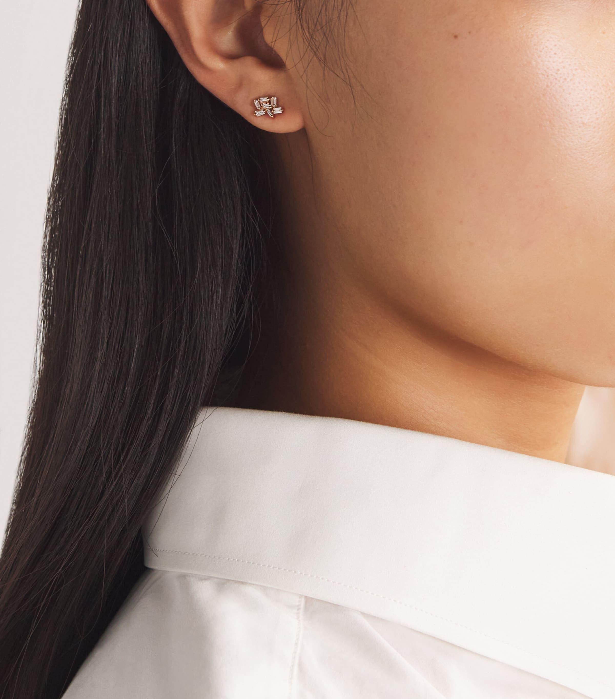 Suzanne Kalan Rose Gold and Diamond Classic Cluster Stud Earrings Rg/wd Image 2