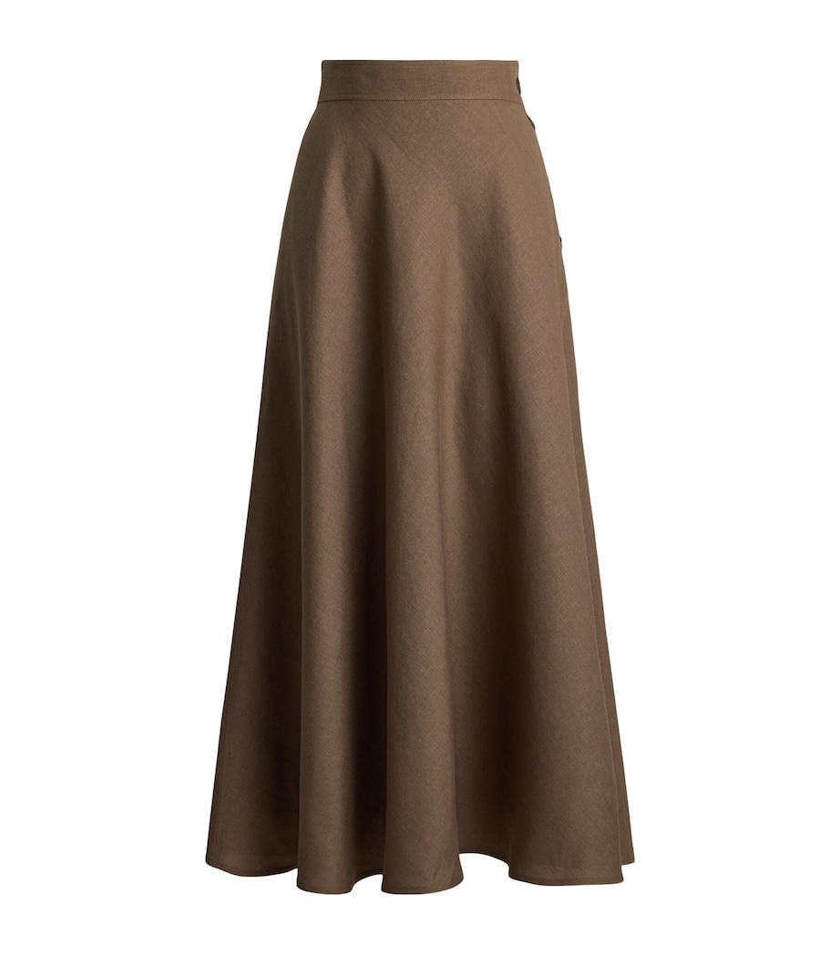Ralph Lauren Collection Womens Linen Kenzie Skirt Portobello Image 1