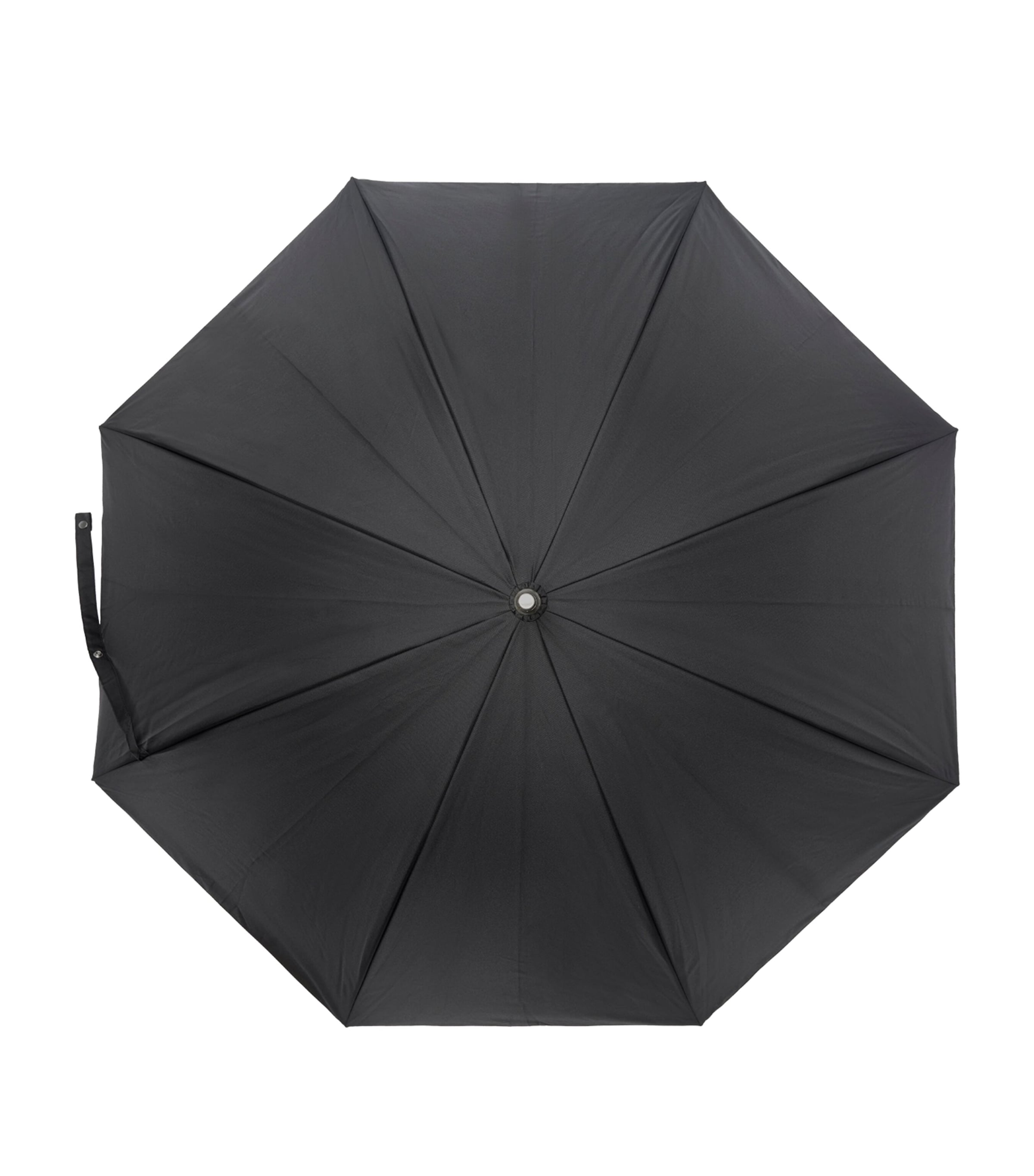 Check-Lined Walking Umbrella BLACK-ARCHIVE BEIGE Image 2