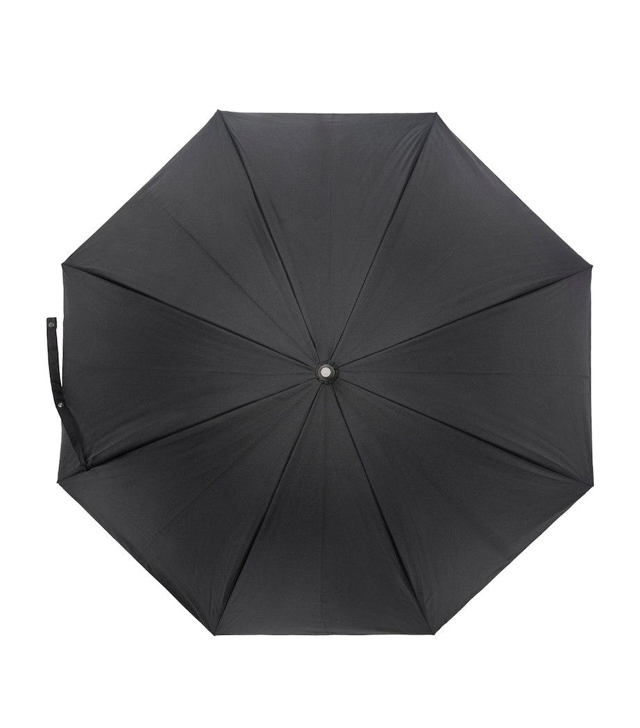 Check-Lined Walking Umbrella BLACK-ARCHIVE BEIGE Image 2