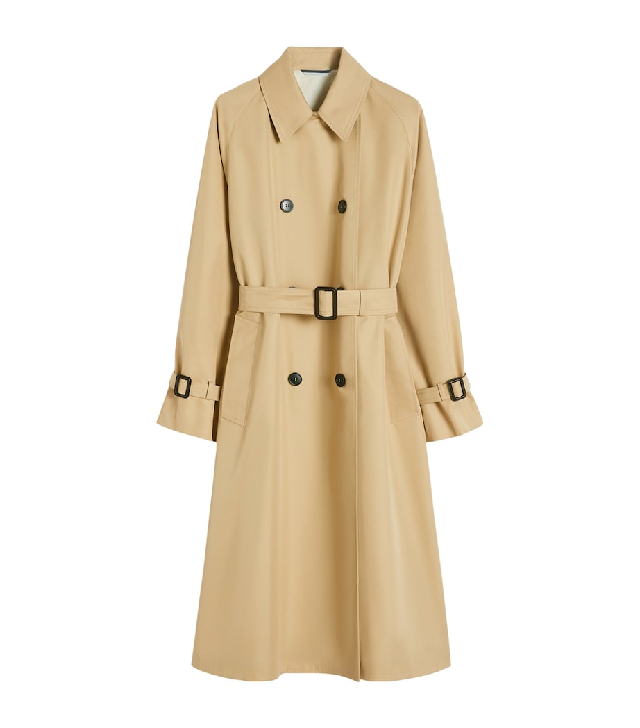 Weekend Max Mara Womens Gabardine Reversible Trench Coat Beige Image 1