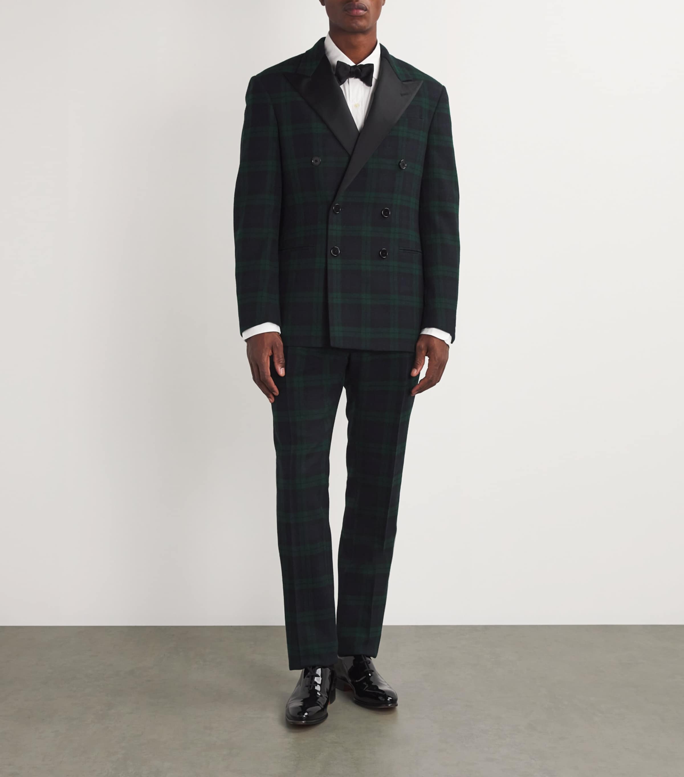 Wool Tartan 2-Piece Suit BLACK Image 2