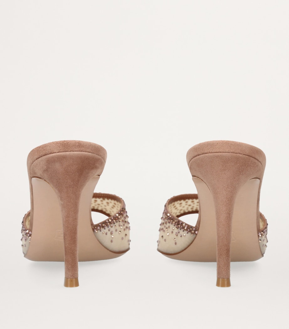 Embellished Rania Mules 85 MID BROWN Image 5