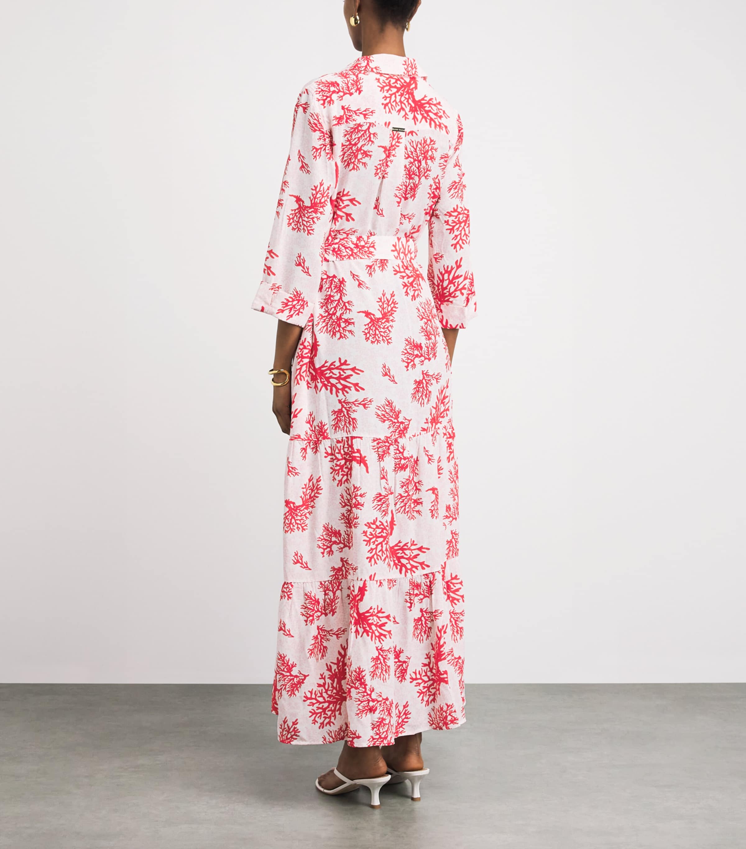Heidi Klein Womens Silk Scala Maxi Shirt Dress Prt Prt Image 4