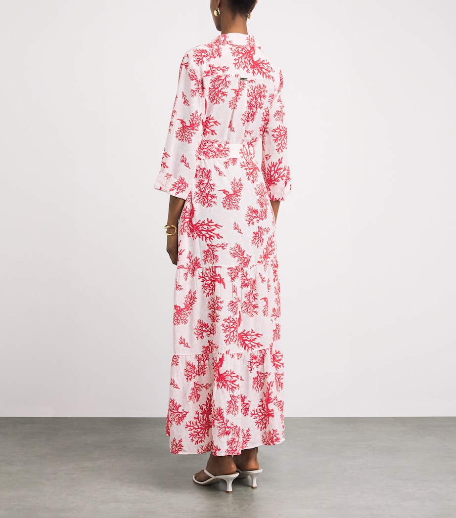 Heidi Klein Womens Silk Scala Maxi Shirt Dress Prt Prt Image 4