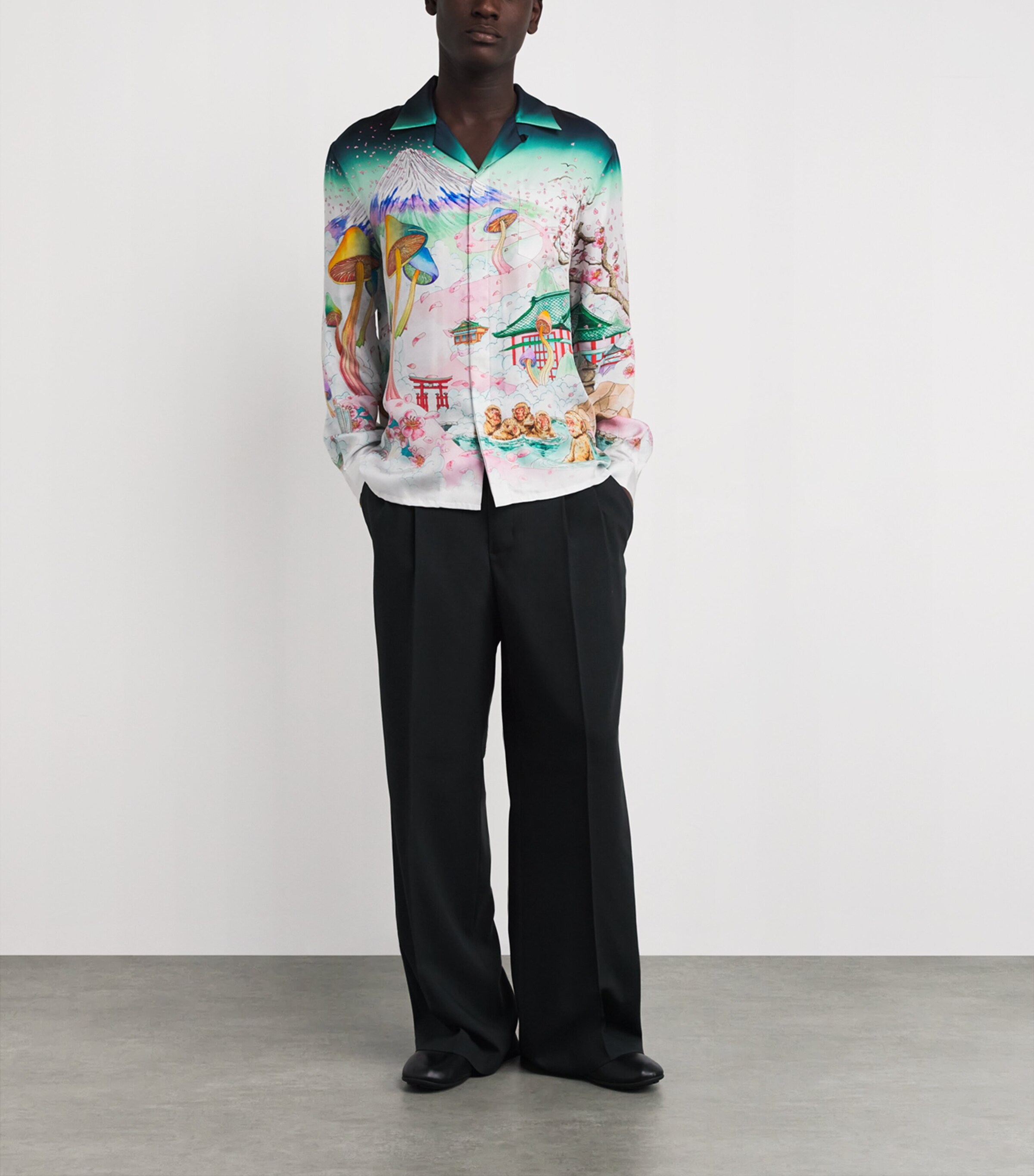 Silk Flowers Relaxed Shirt SATIN FLOWERS Image 2